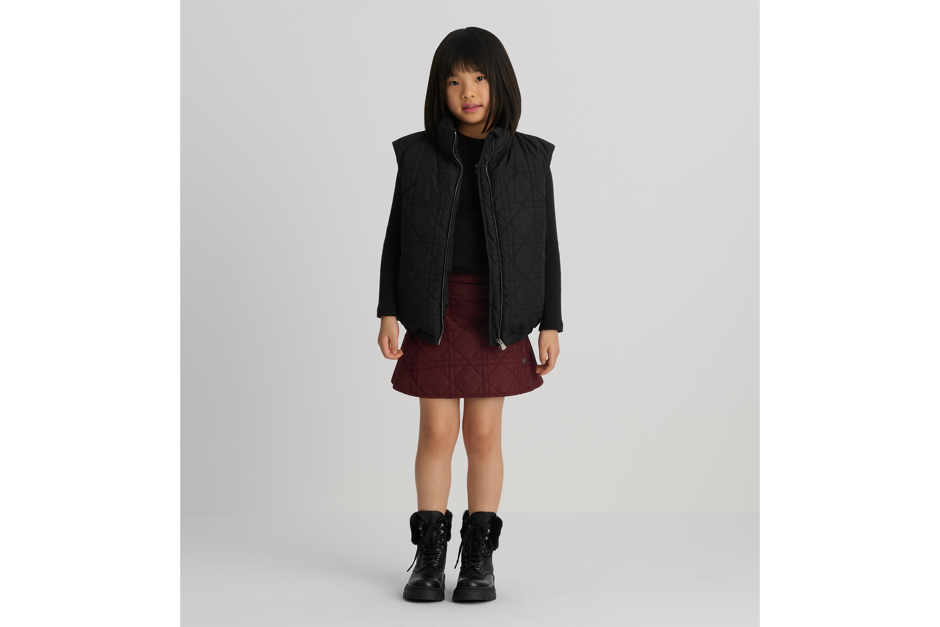 Look Kids' Down Vest Black Cannage Technical Fabric E01