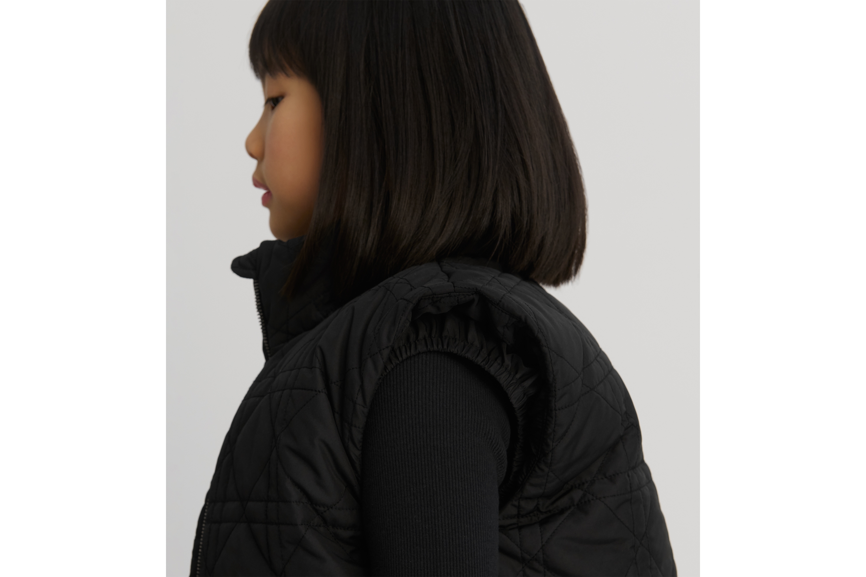 Look Kids' Down Vest Black Cannage Technical Fabric E03