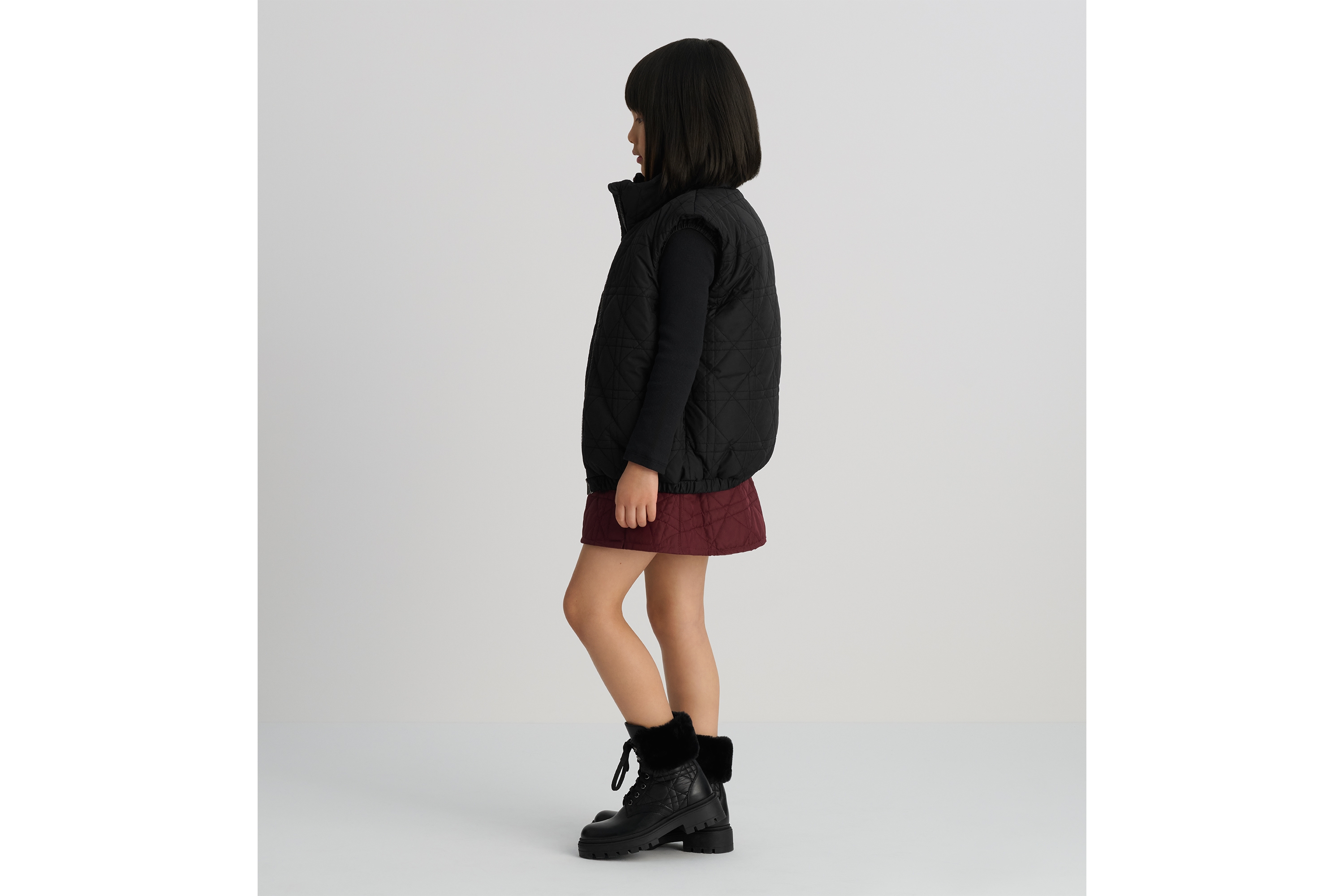 Look Kids' Down Vest Black Cannage Technical Fabric E04