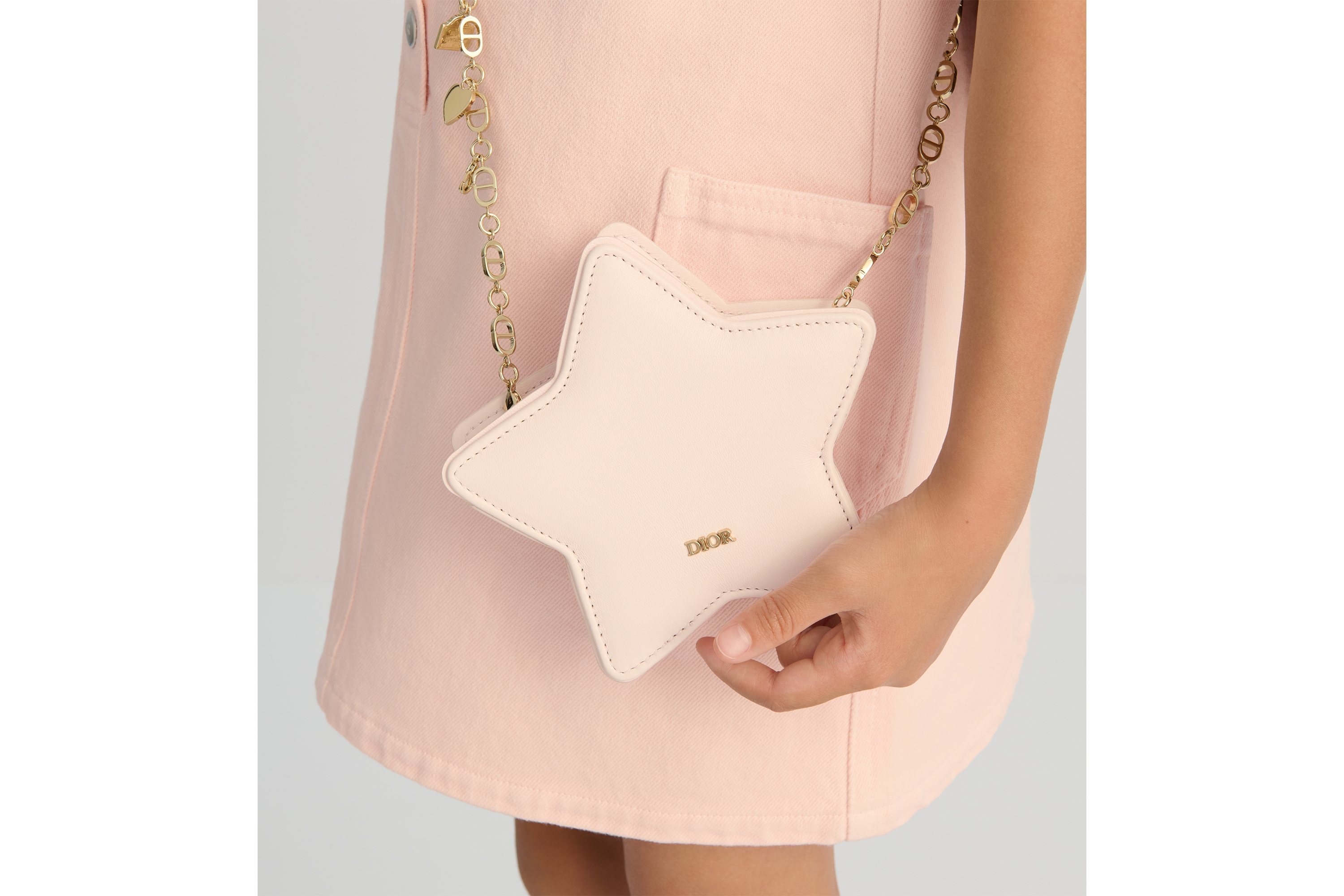 Look Kids' Mini Star Bag Pale Pink Lambskin E19