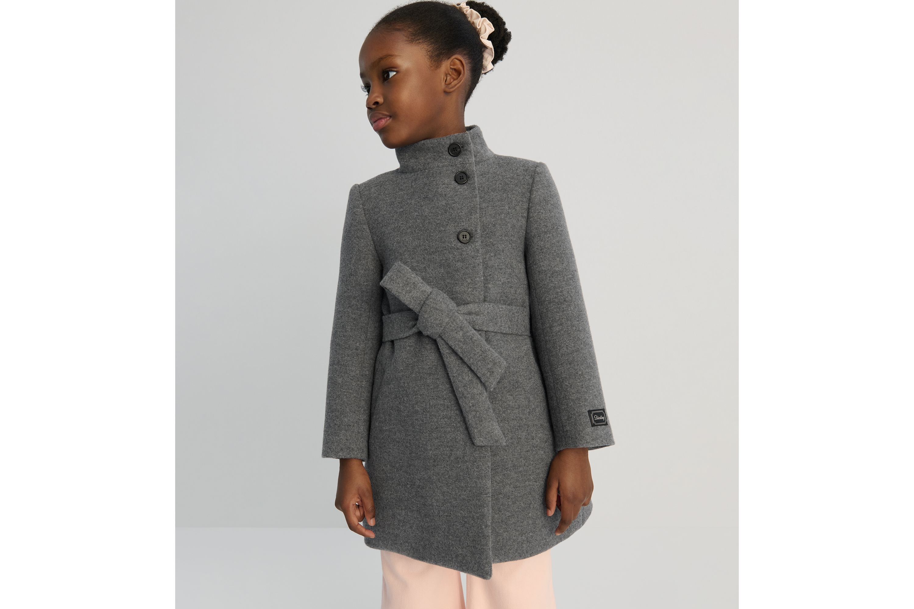 Look Kids' Coat Gray Wool E01