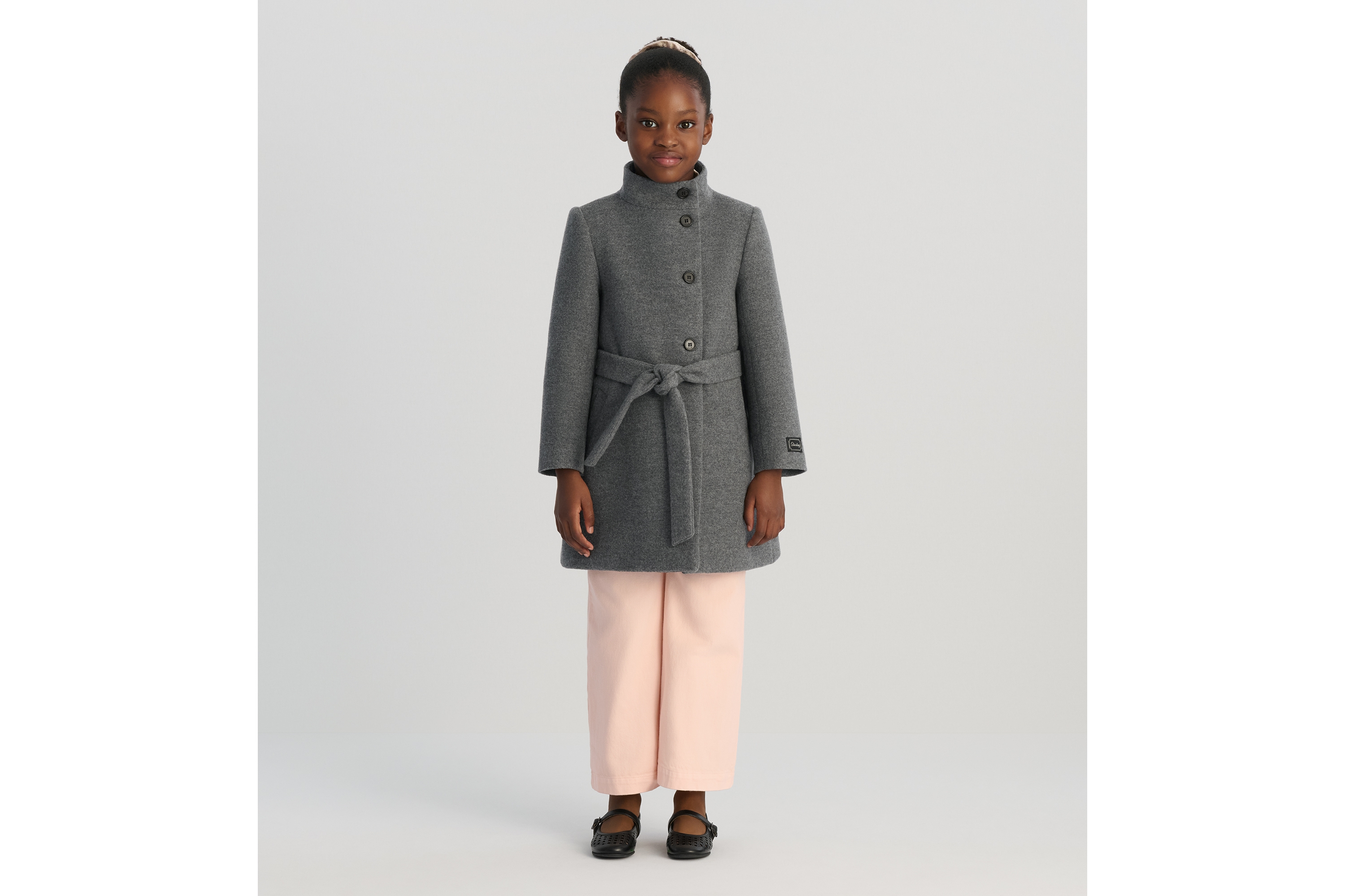 Look Kids' Coat Gray Wool E02