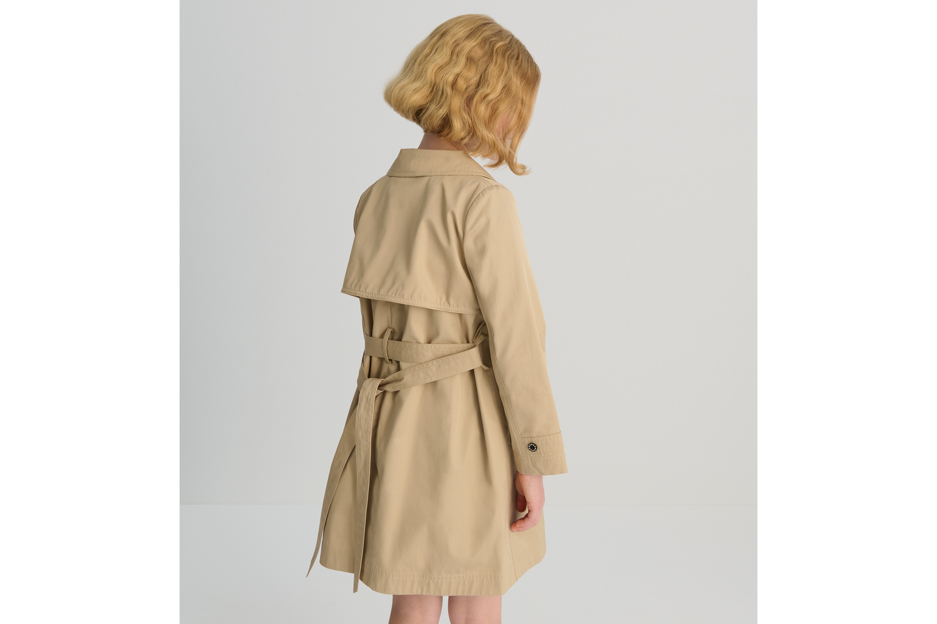 Look Kids' Trench Coat Beige Cotton Gabardine E03