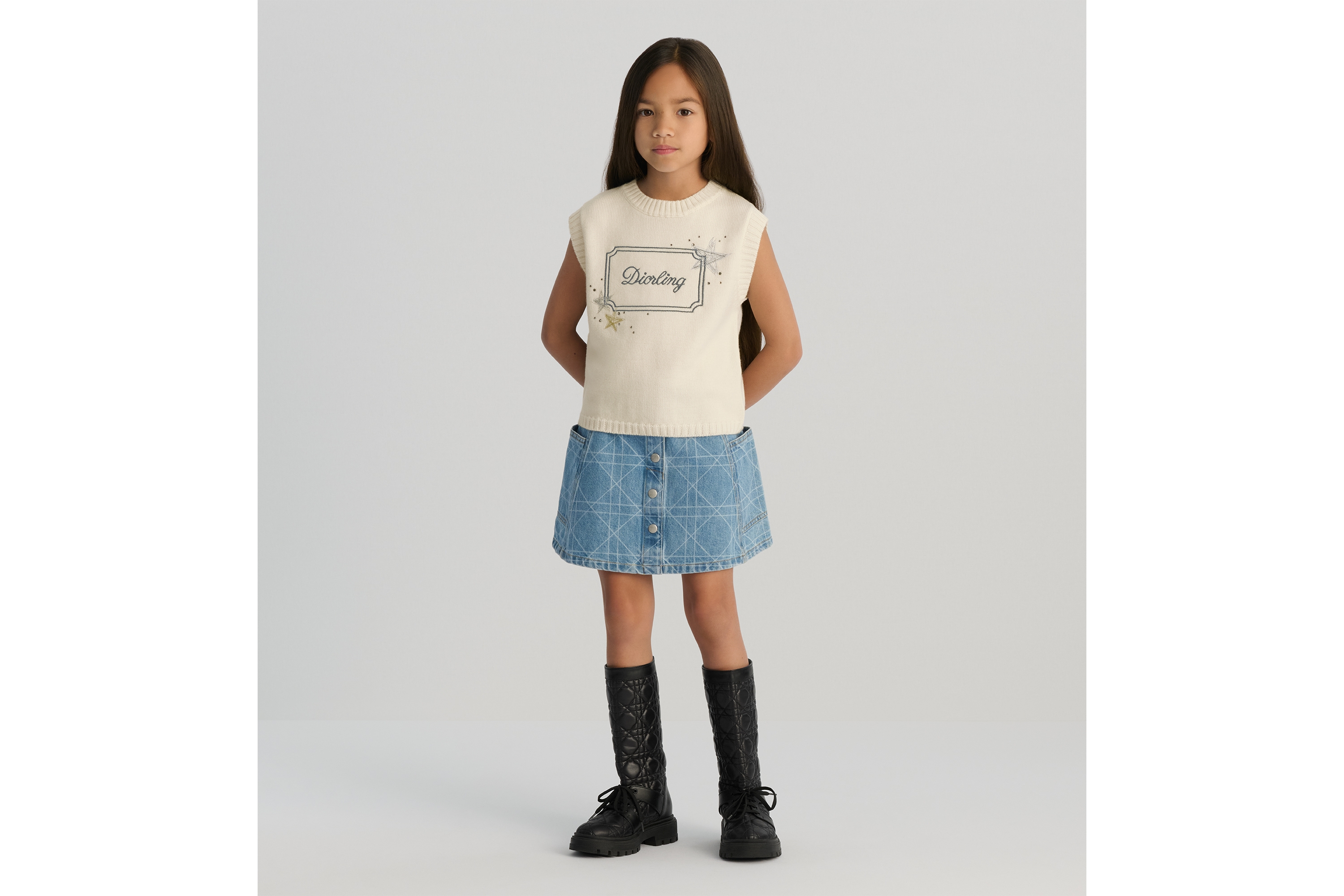 キッズ セーターベスト ウールニット E08