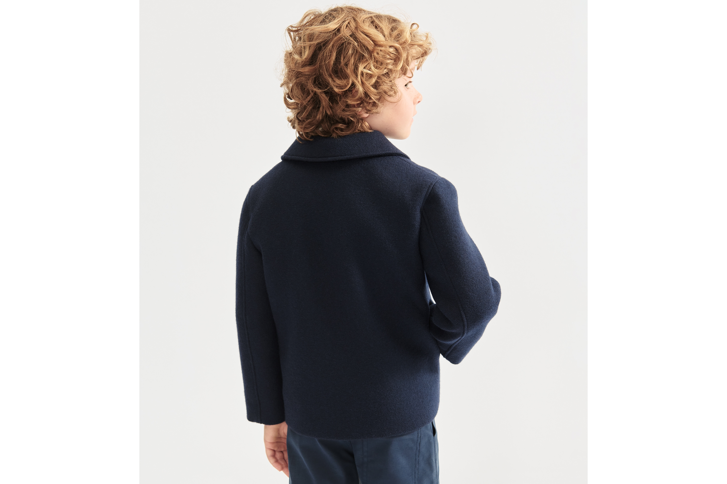 Look Caban enfant Drap d'alpaga bleu marine E04