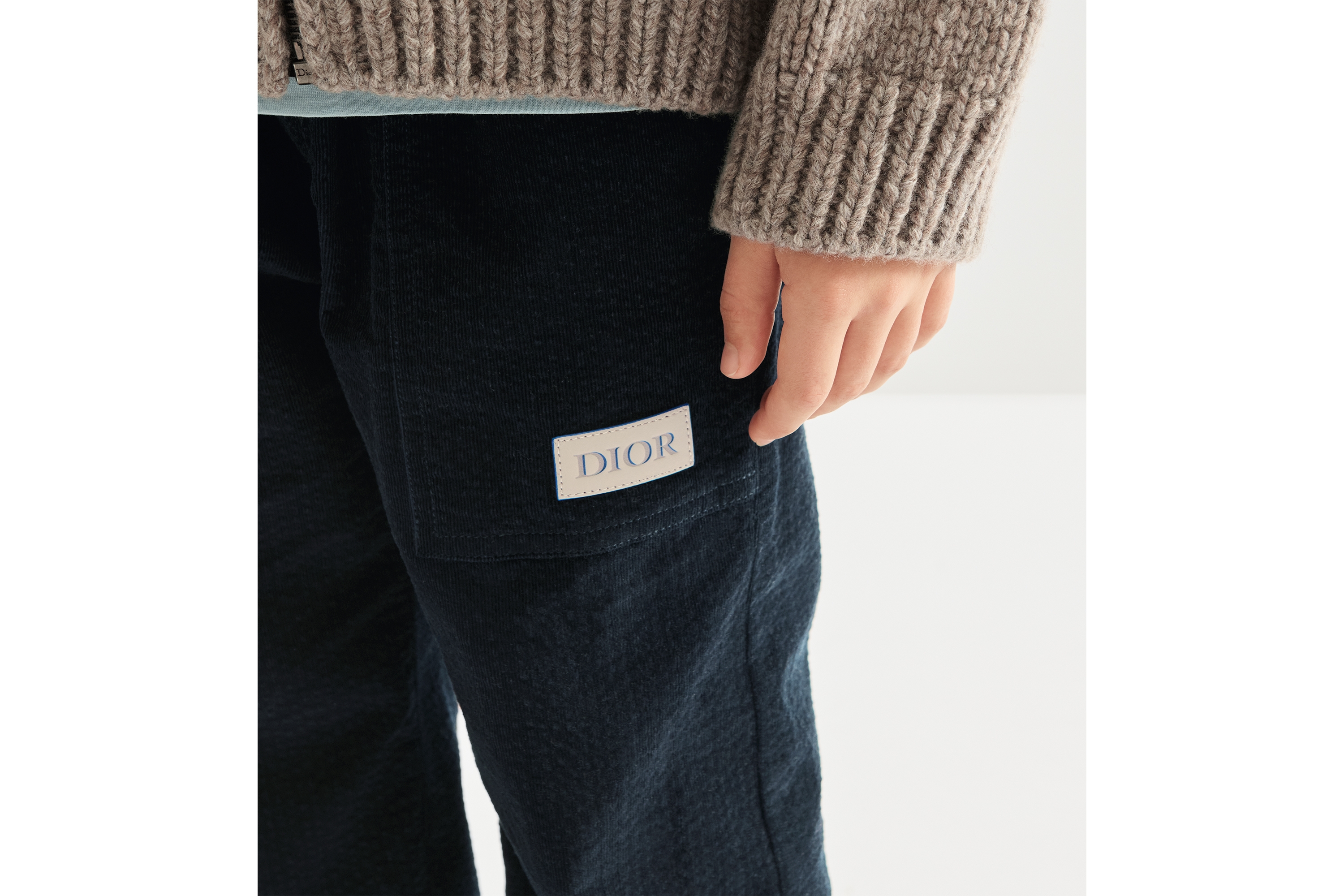 Joggingbroek voor kinderen Blauw katoenen corduroy E03