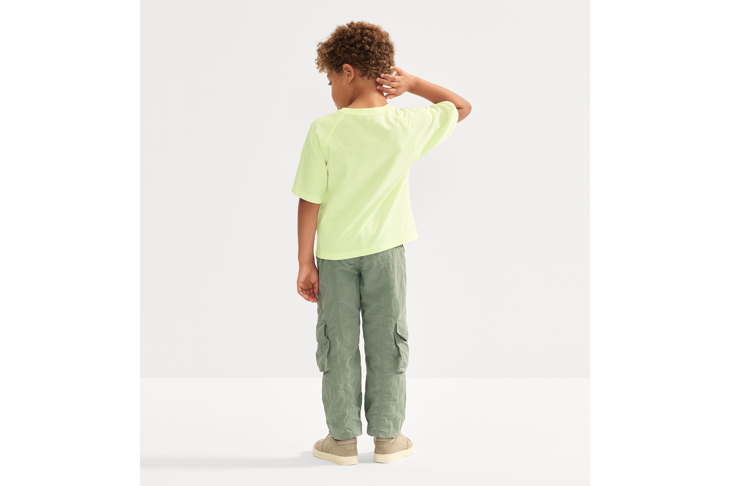 Kids' T-Shirt Fluorescent Green Cotton Jersey E10