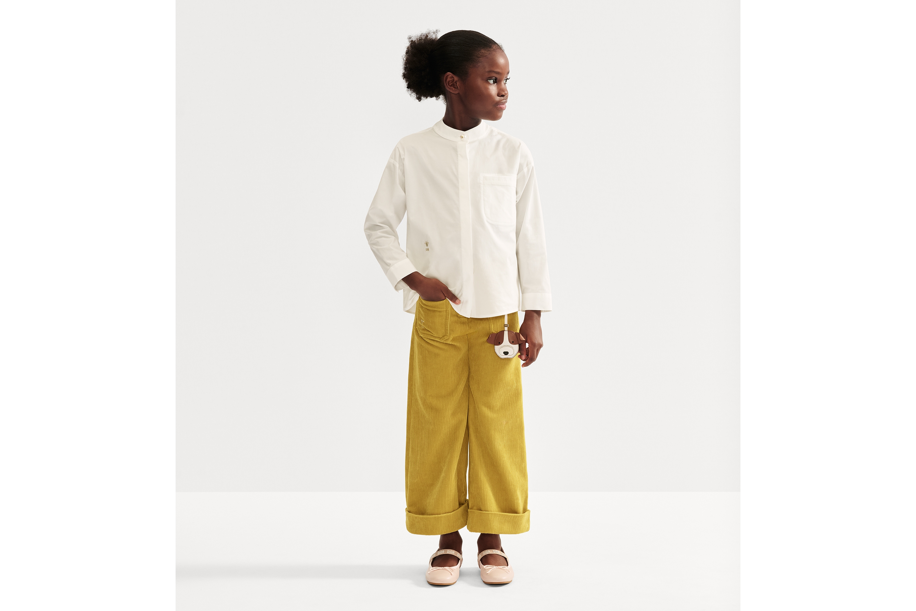 Look Kids' Shirt Ivory Cotton Poplin E07
