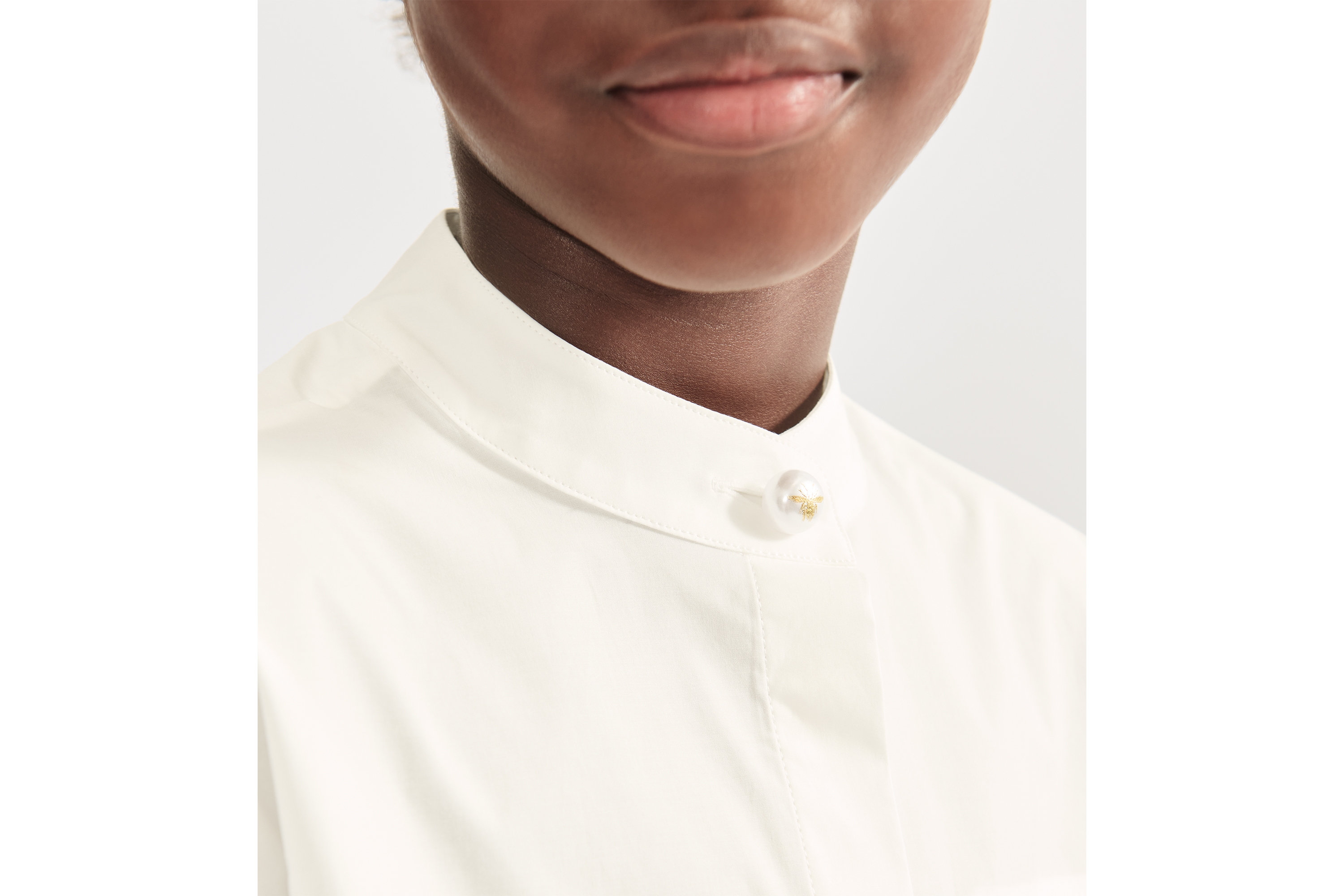 Look Kids' Shirt Ivory Cotton Poplin E09