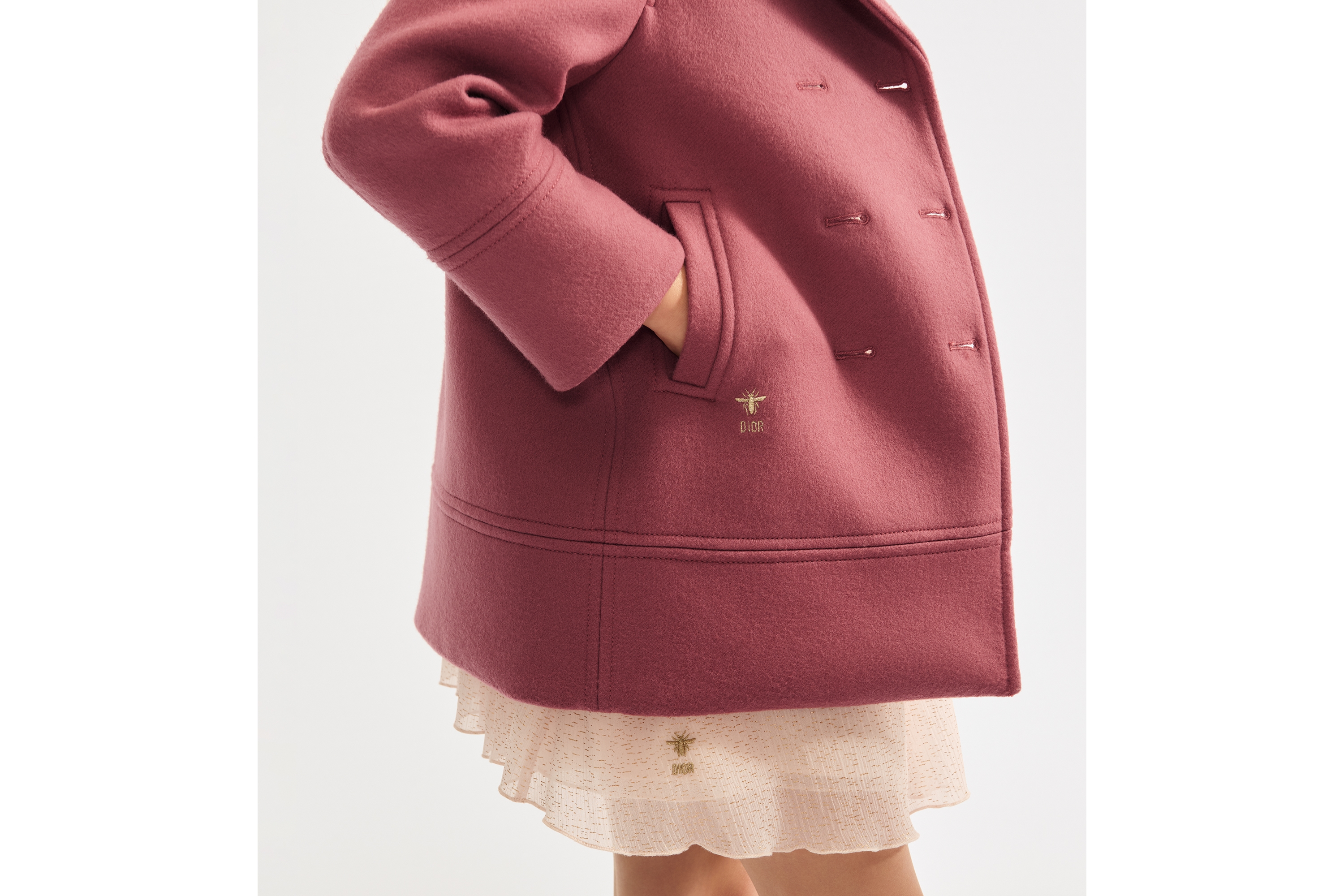 Look Kids' Peacoat Antique Pink Wool E03