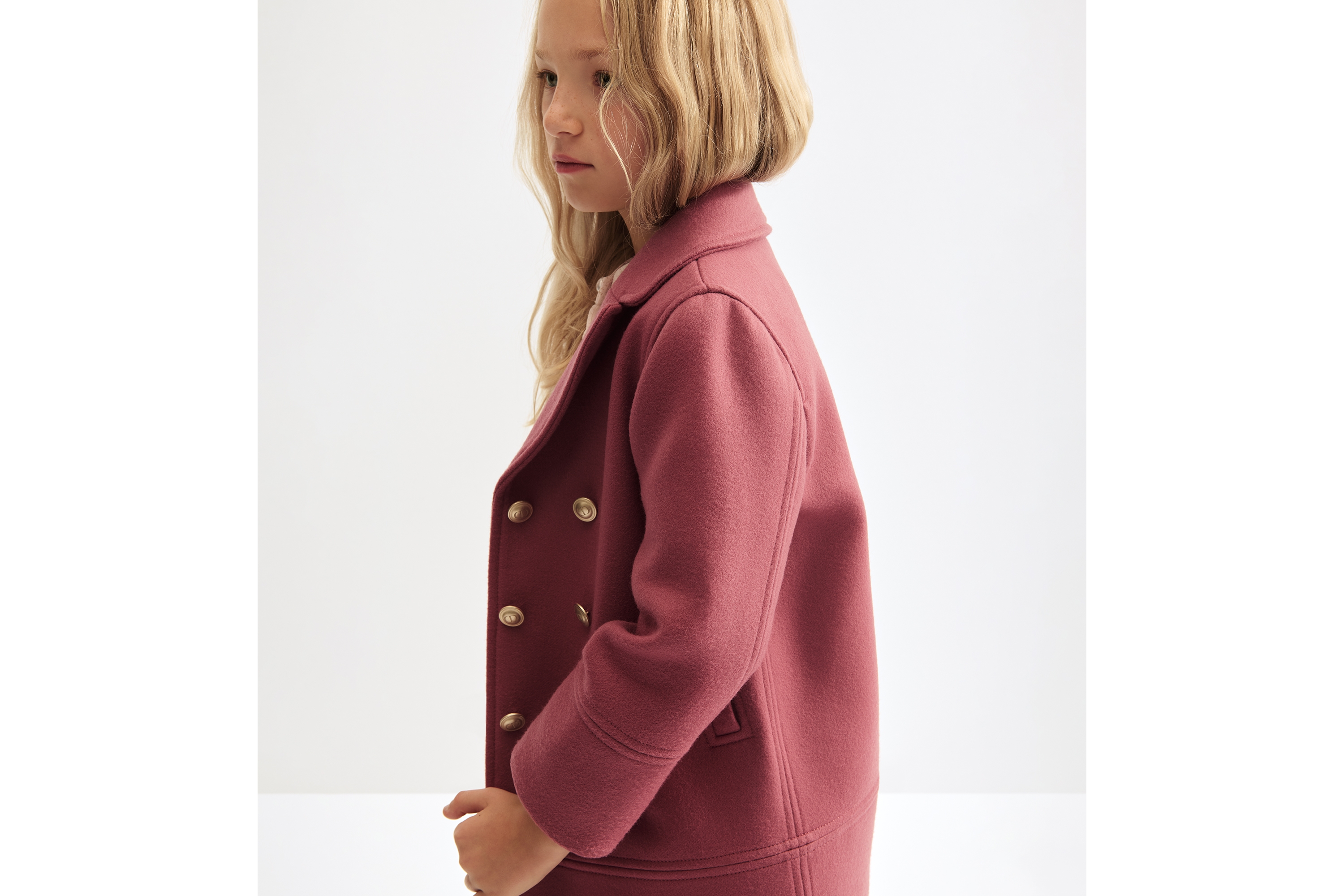 Look Kids' Peacoat Antique Pink Wool E04