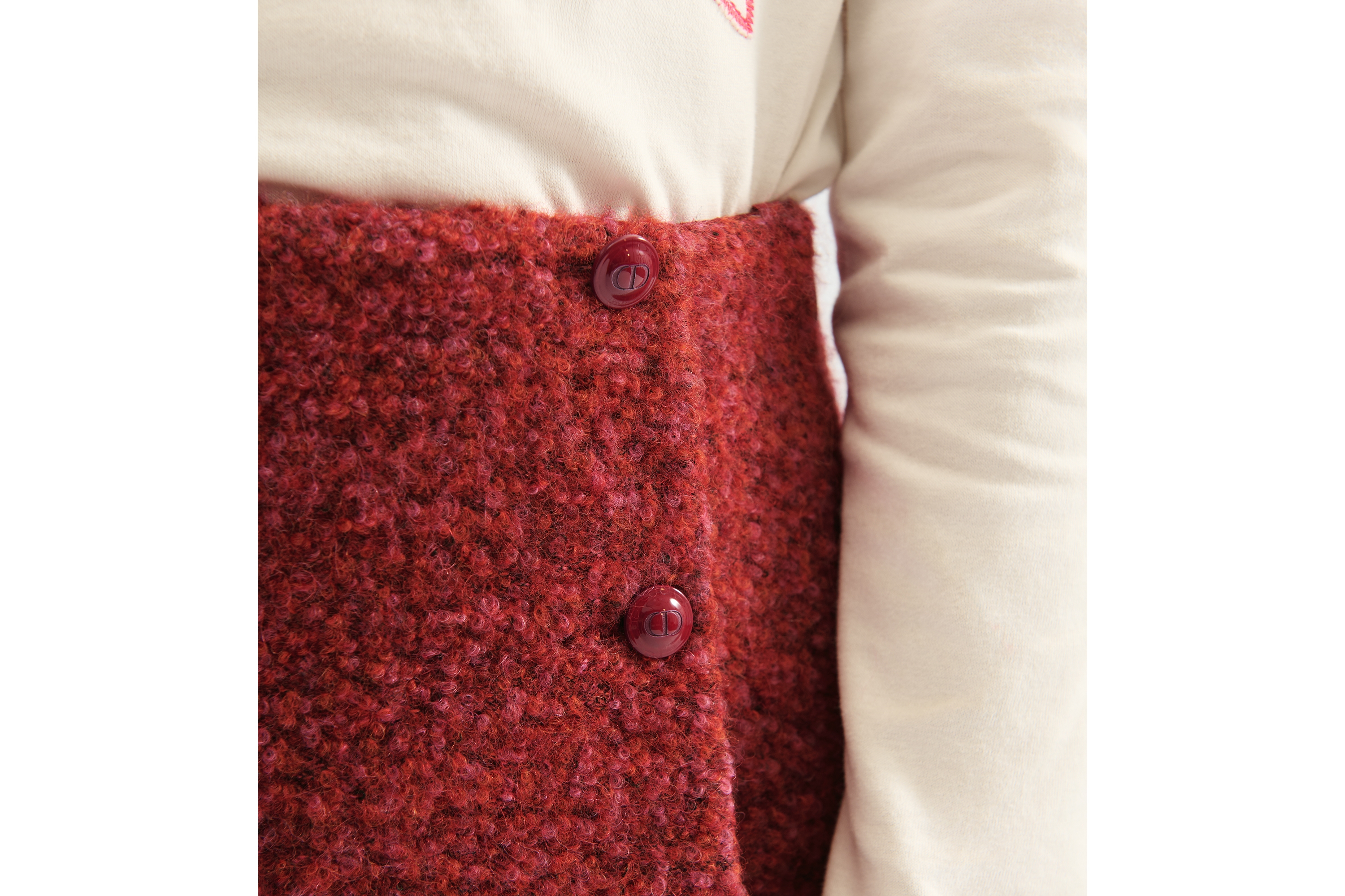 Kids' A-Line Skirt Raspberry Red Alpaca and Wool E15