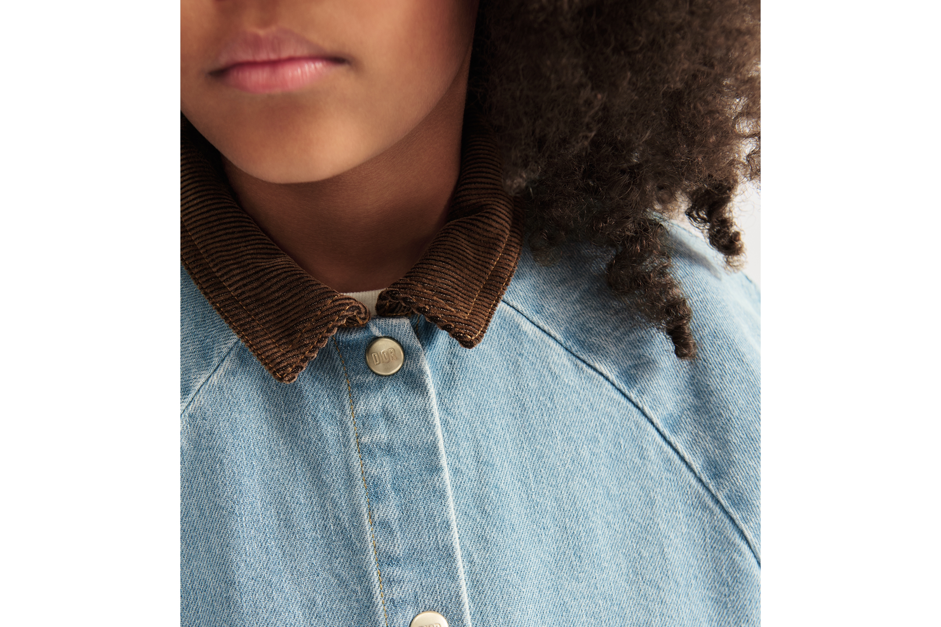 Manteau enfant Denim de coton bleu E03