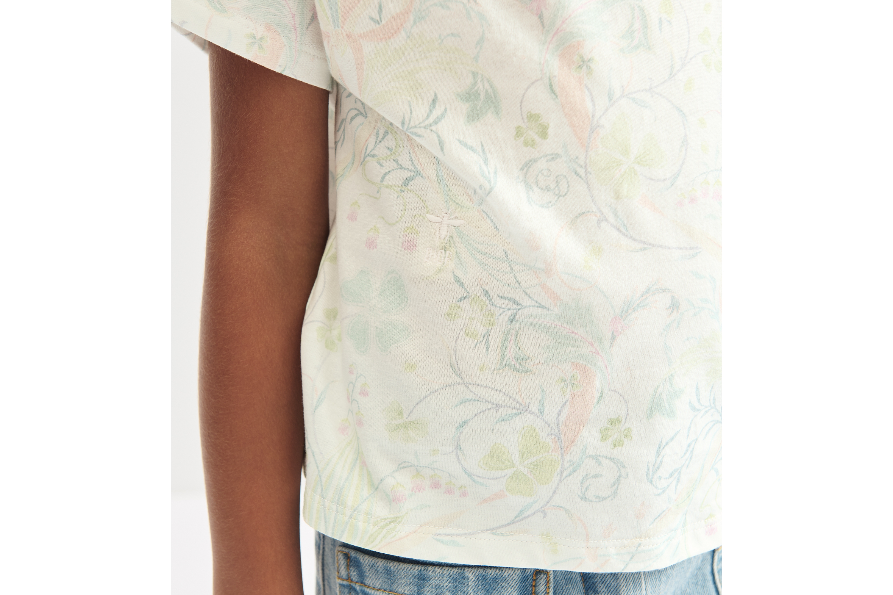 look_image_alt_prefix Hose mit weitem Hosenbein für Kinder Baumwolldenim in Blau E09