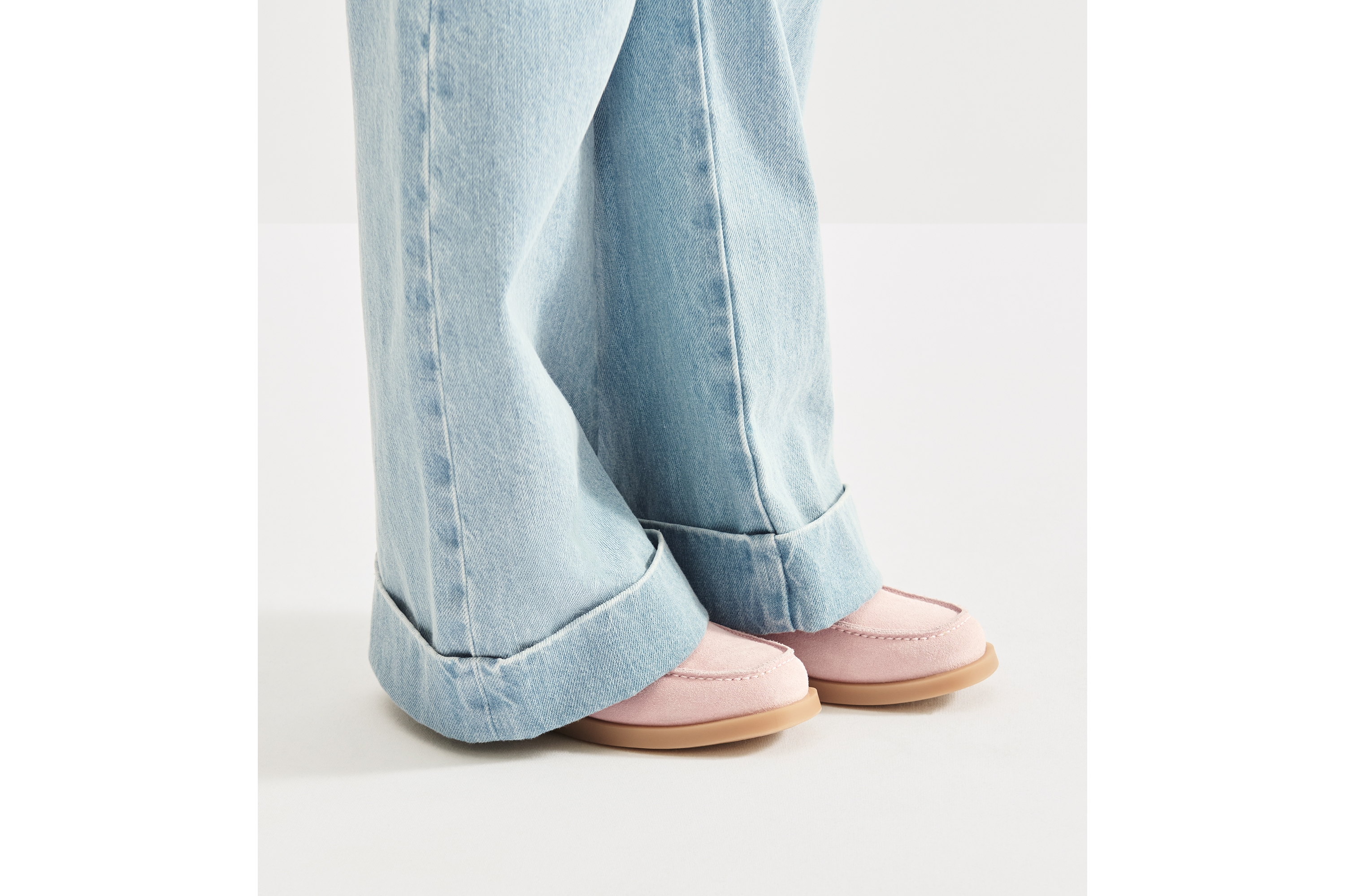 look_image_alt_prefix Hose mit weitem Hosenbein für Kinder Baumwolldenim in Blau E17