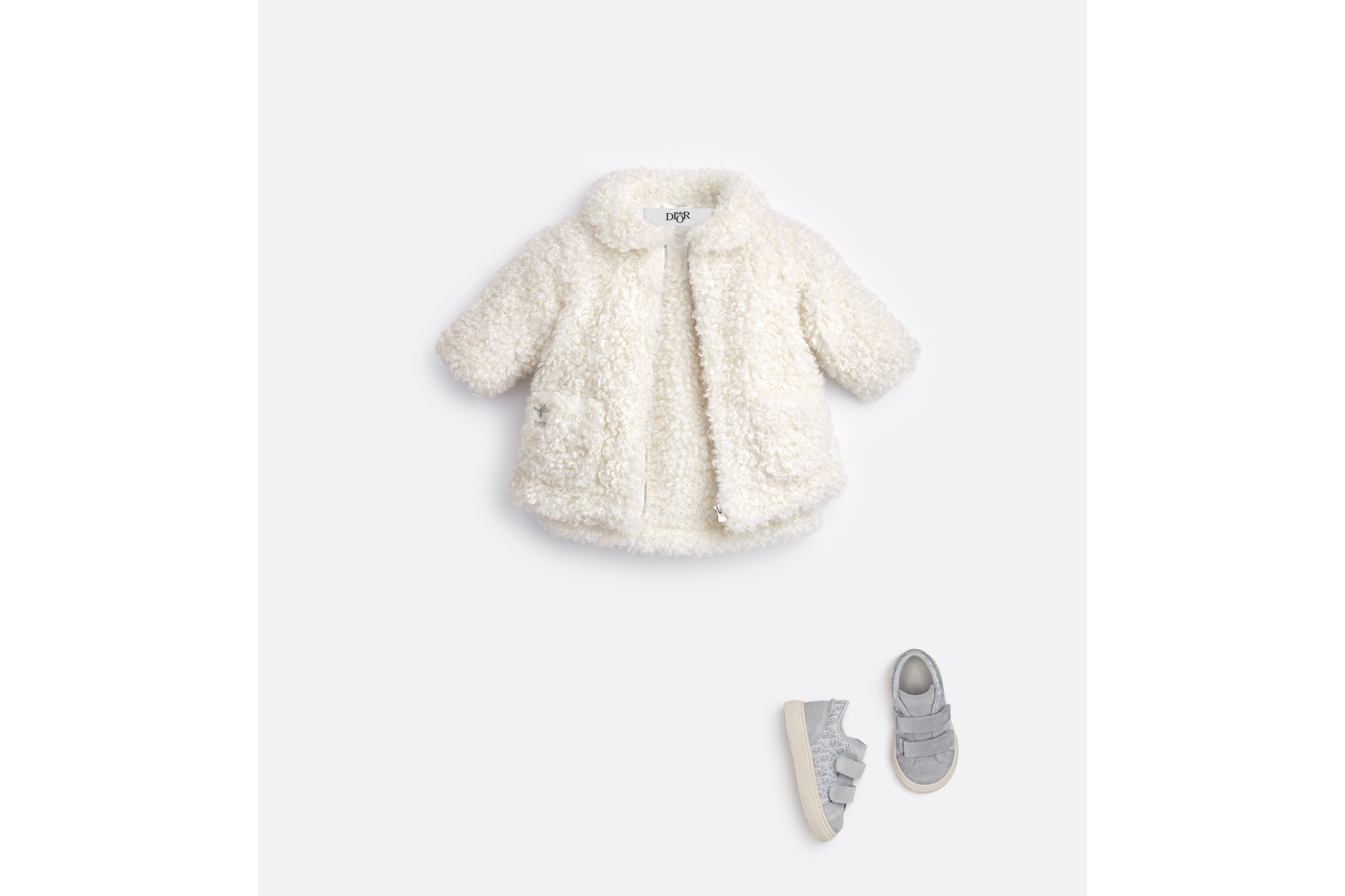 Manteau bébé Bouclette ivoire E08