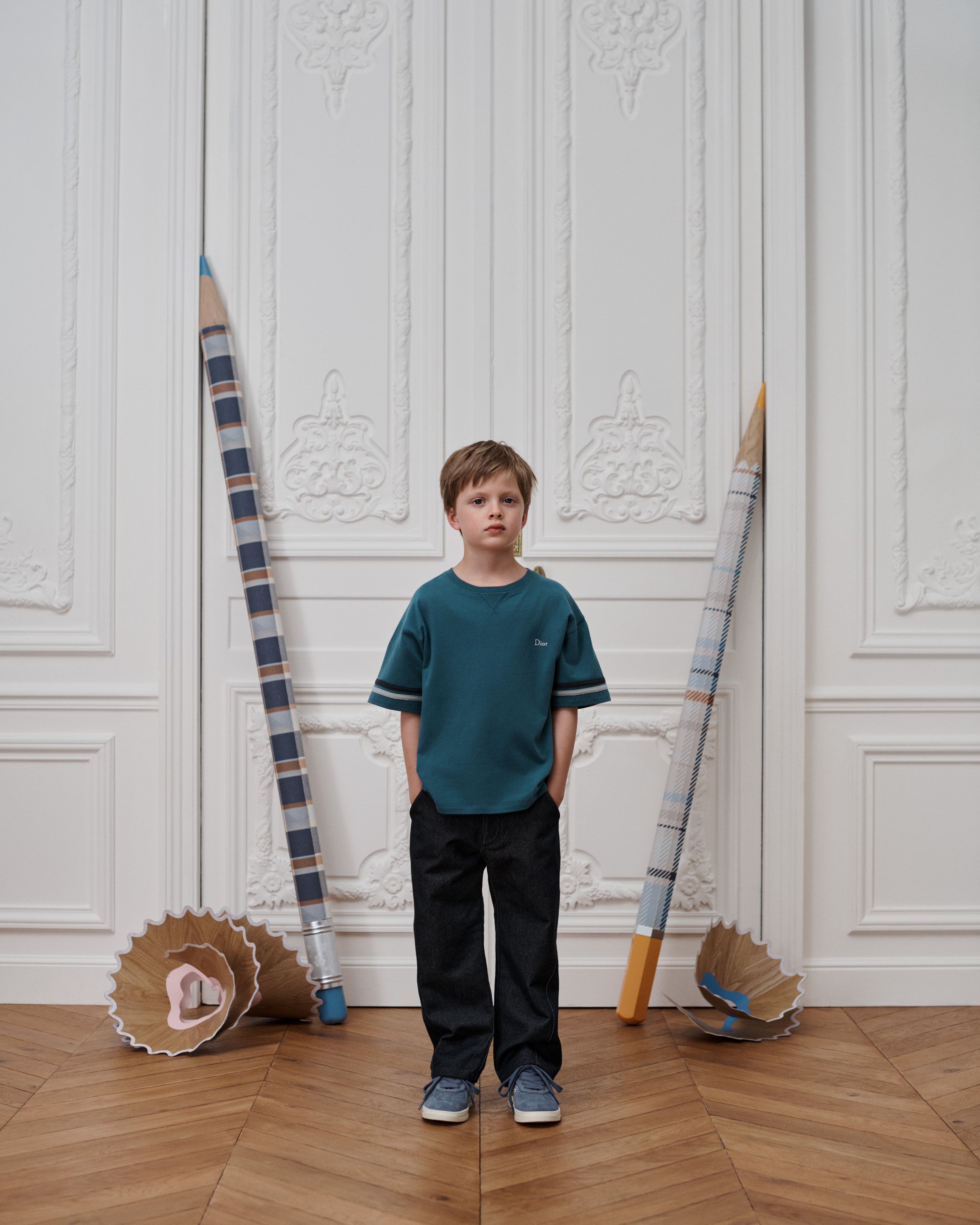 Kids' T-Shirt Deep Ocean Blue Cotton Jersey E07