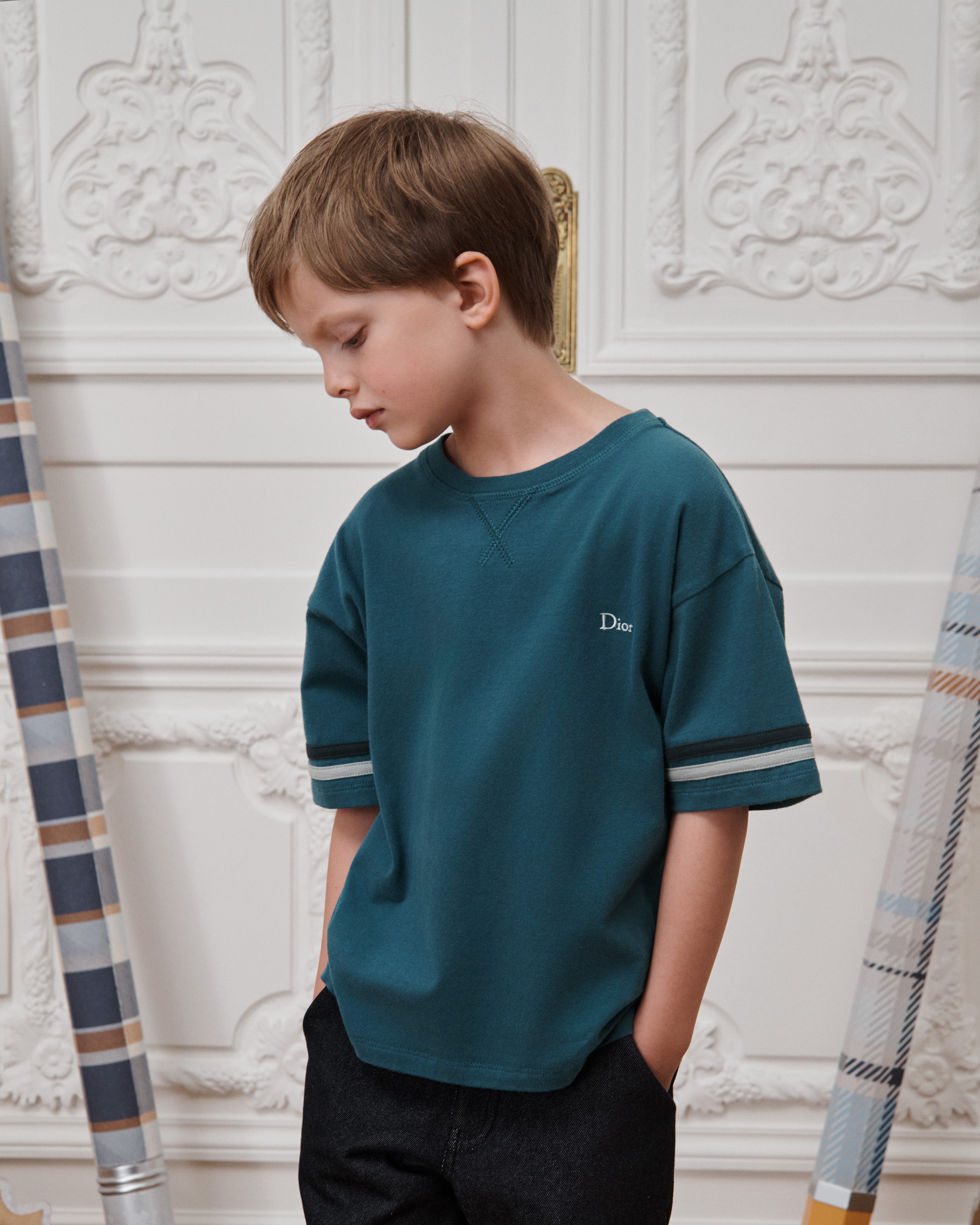 Kids' T-Shirt Deep Ocean Blue Cotton Jersey E08