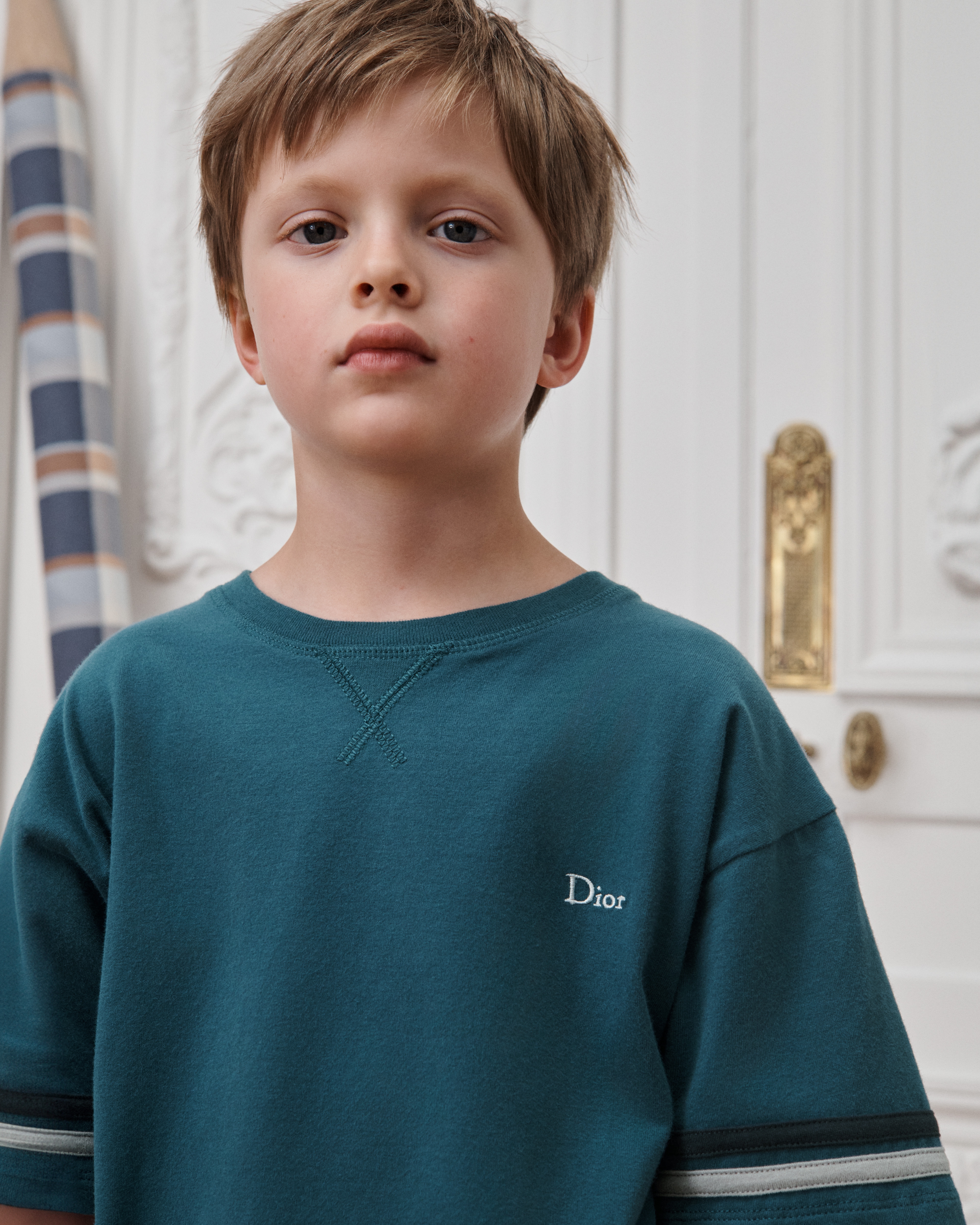 Kids' T-Shirt Deep Ocean Blue Cotton Jersey E09