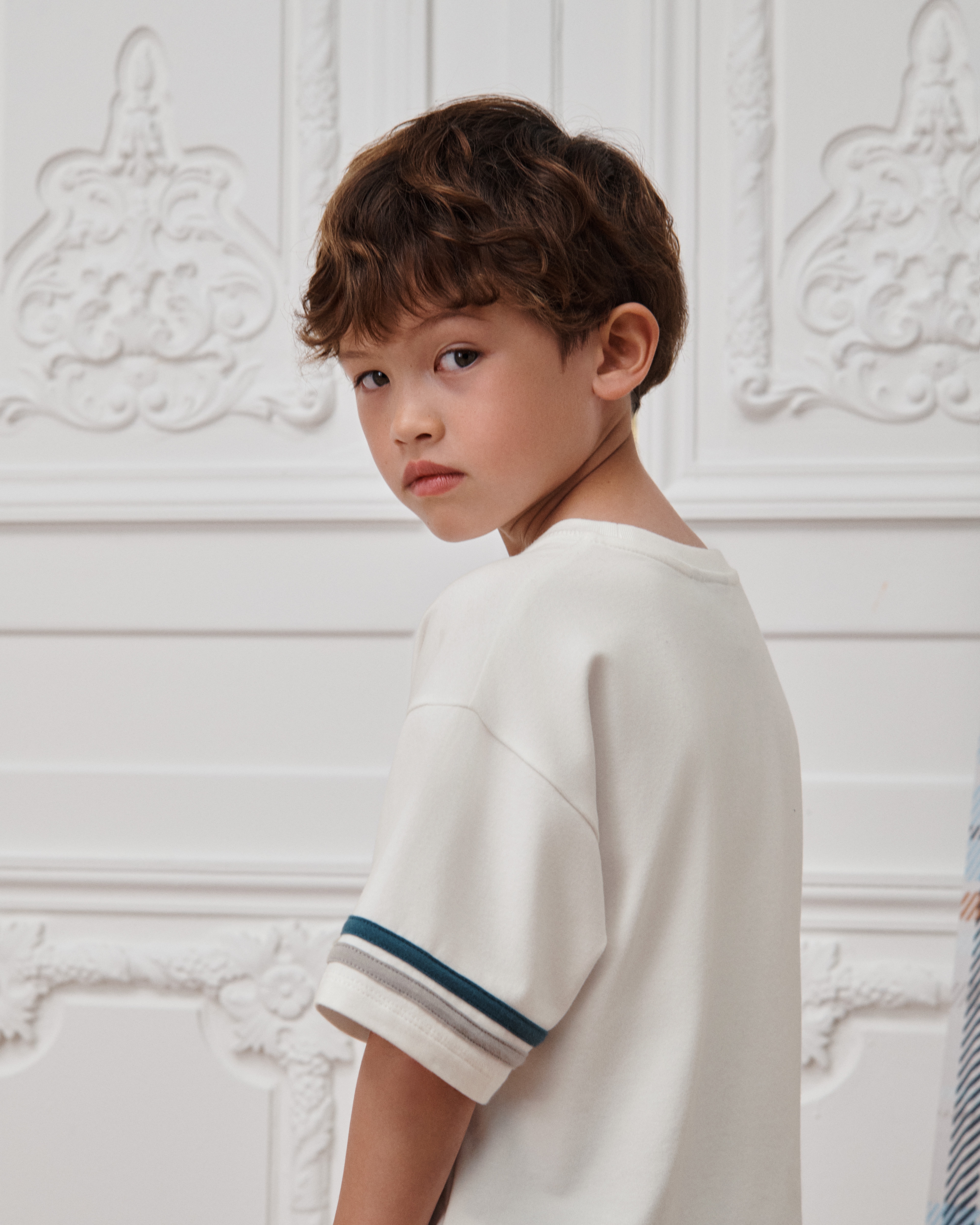 Kids' T-Shirt Ivory Cotton Jersey E09