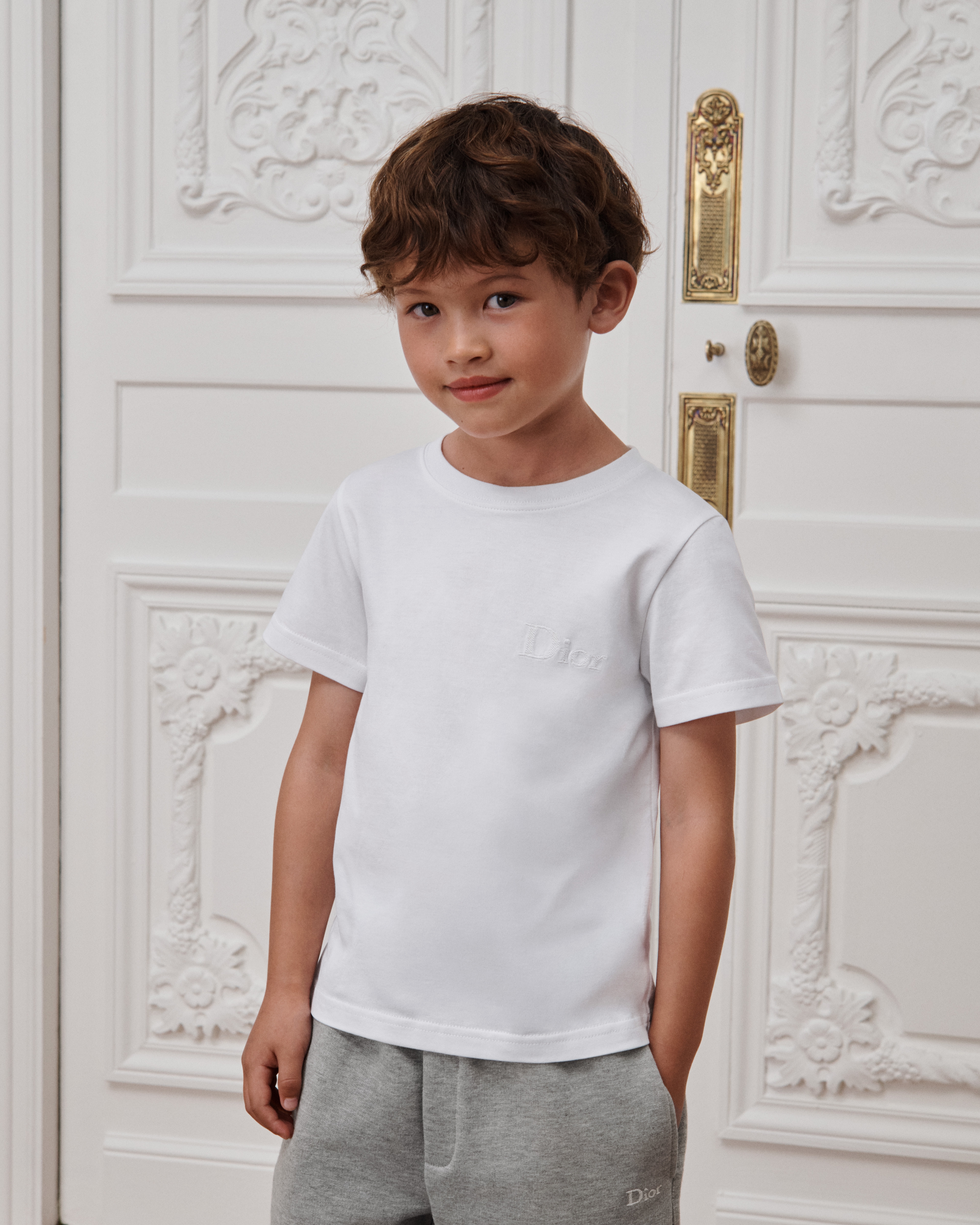 Kids' T-Shirt Ivory Cotton Jersey E08