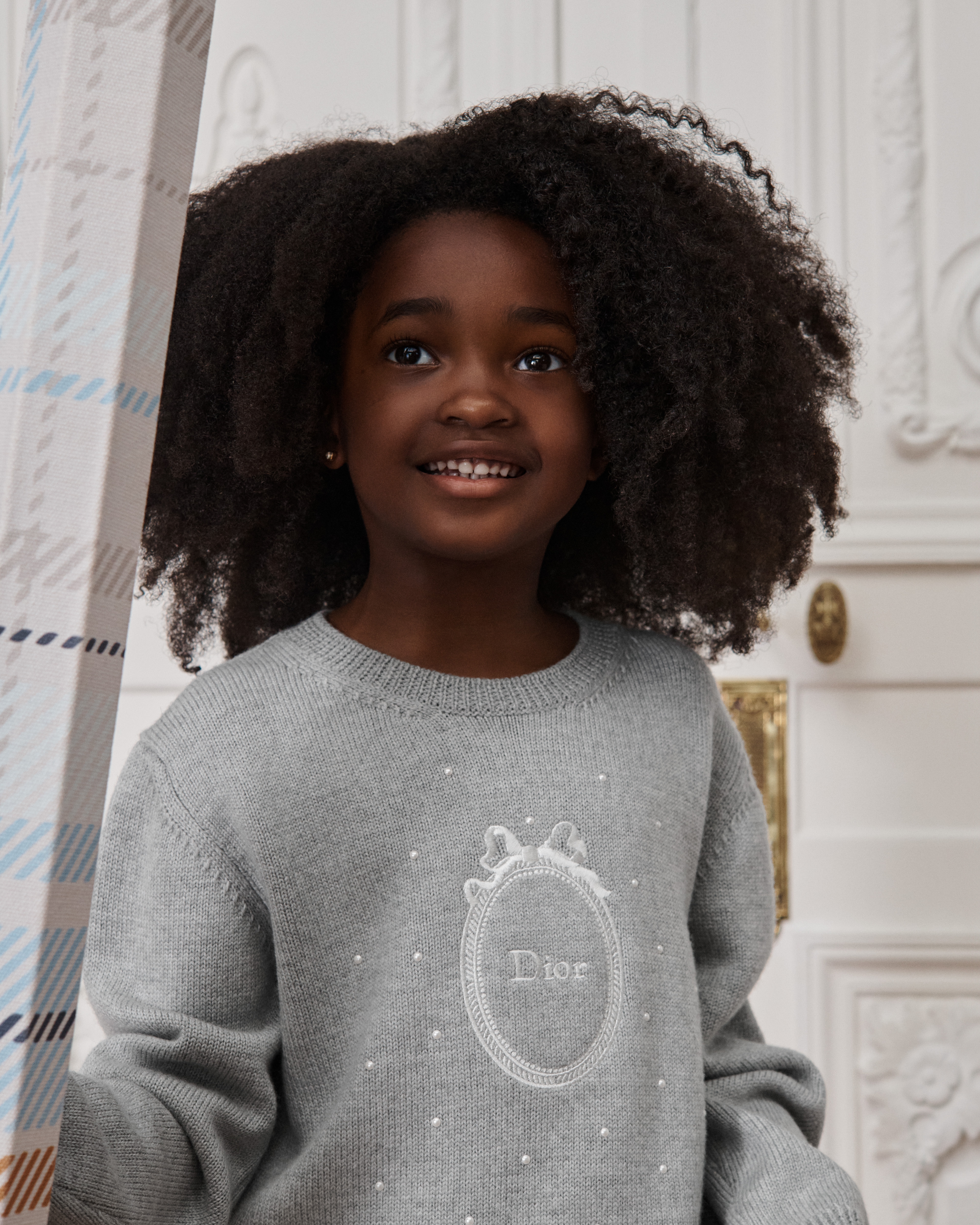 Kids' Sweater Gray Wool Knit E02