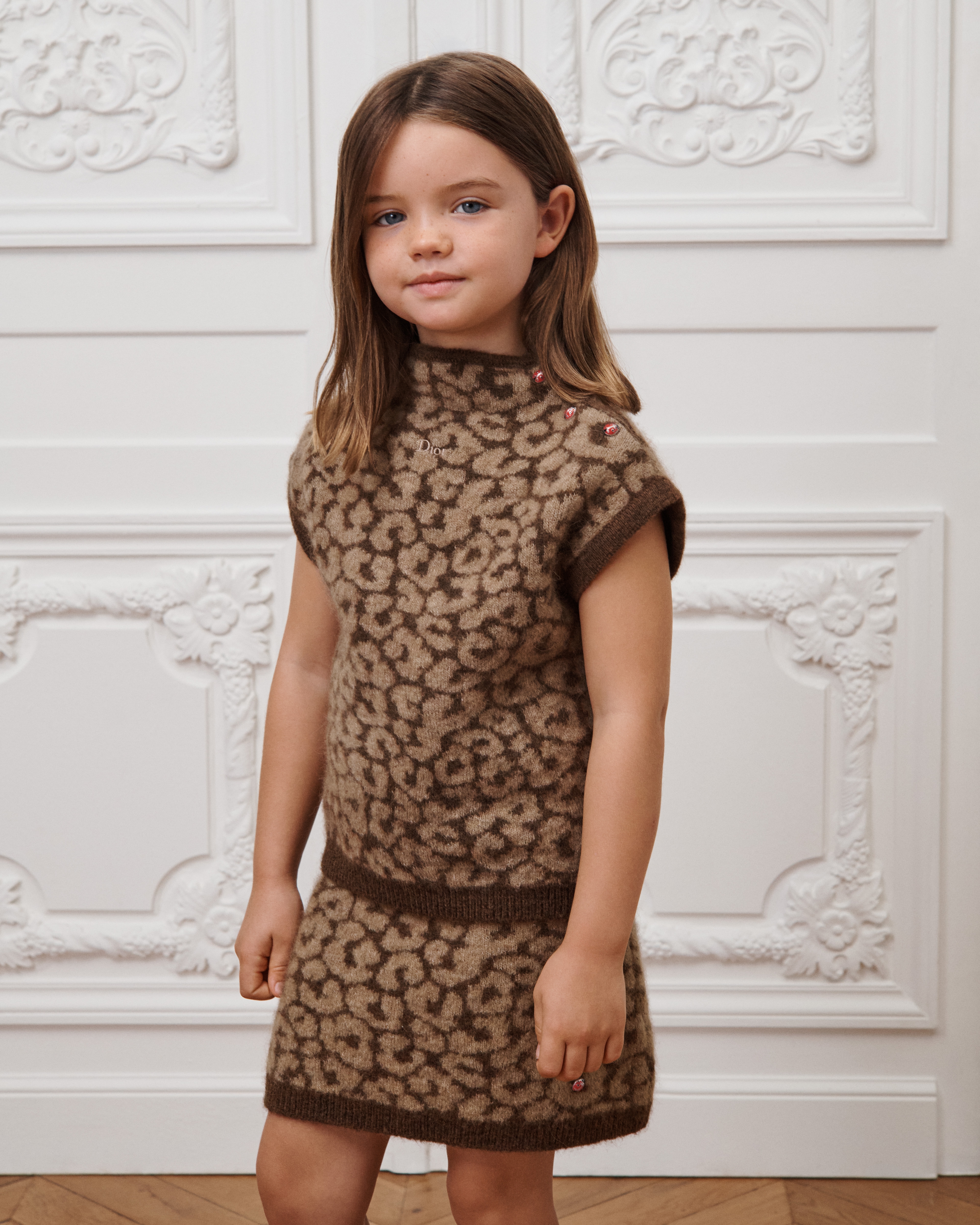 Kids' Sweater Vest Mizza Alpaca-Wool-Blend Knit E08