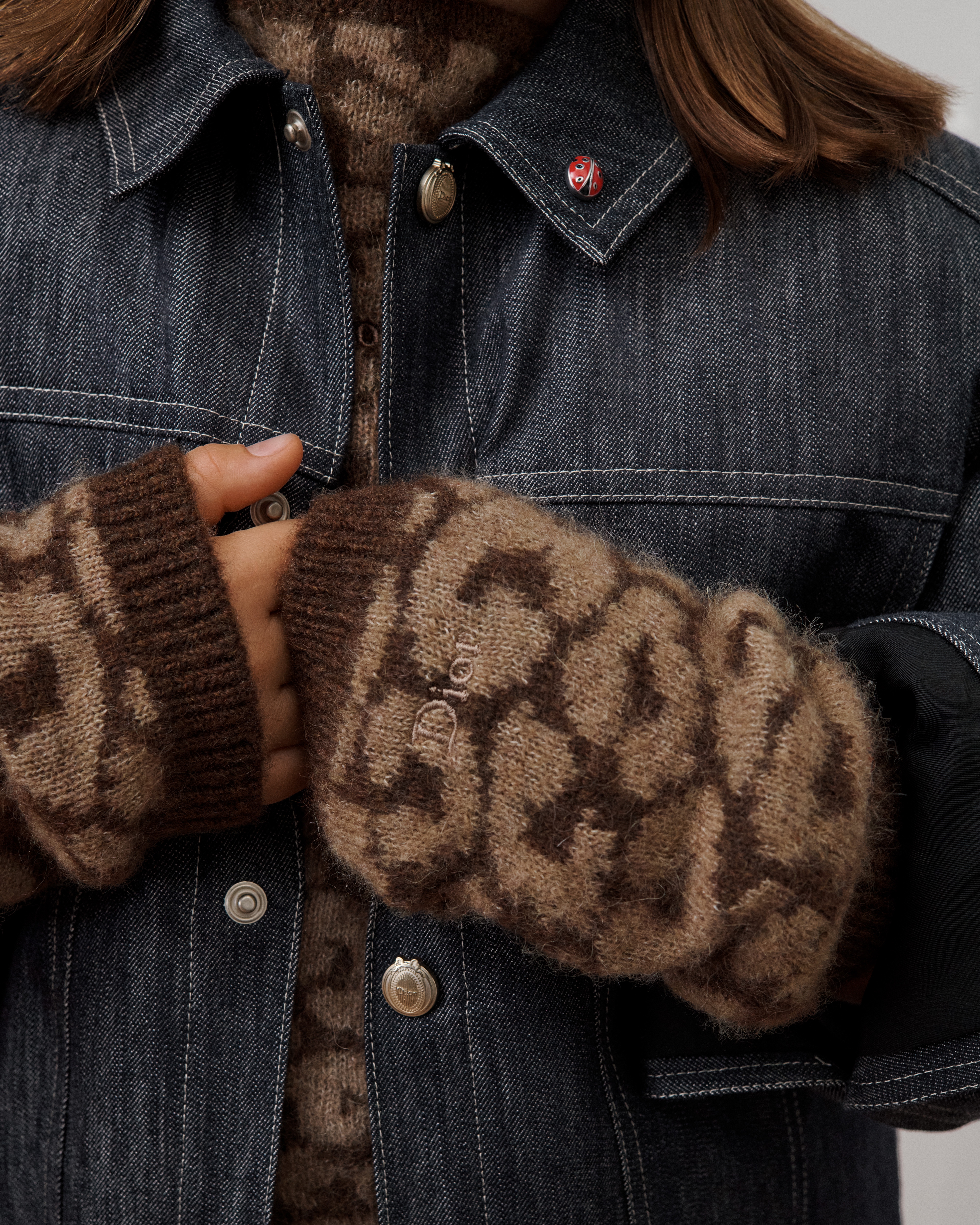 Kids' Mittens Mizza Alpaca-Wool-Blend Knit E27
