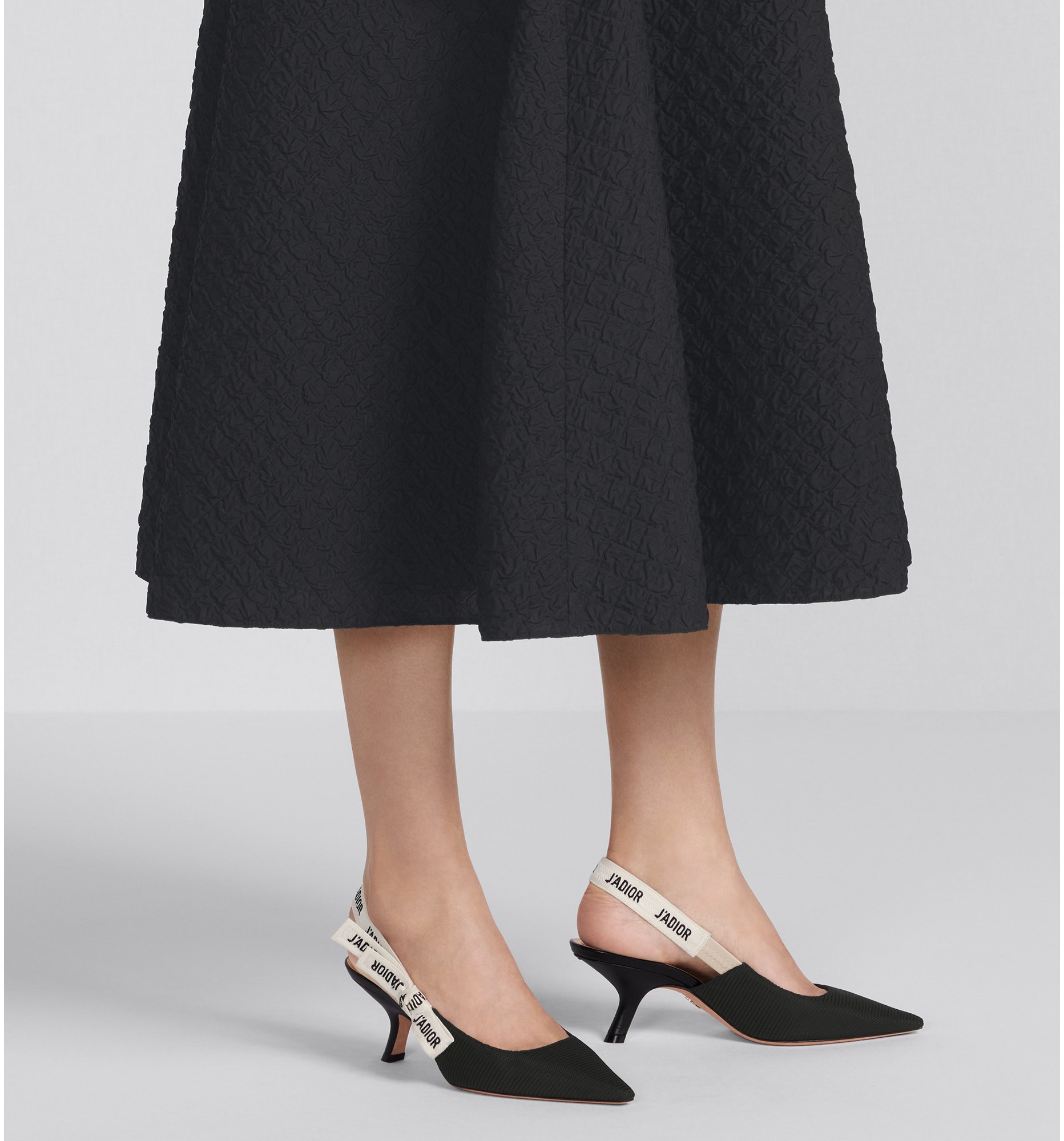 Decollete slingback J Adior Tessuto tecnico nero DIOR