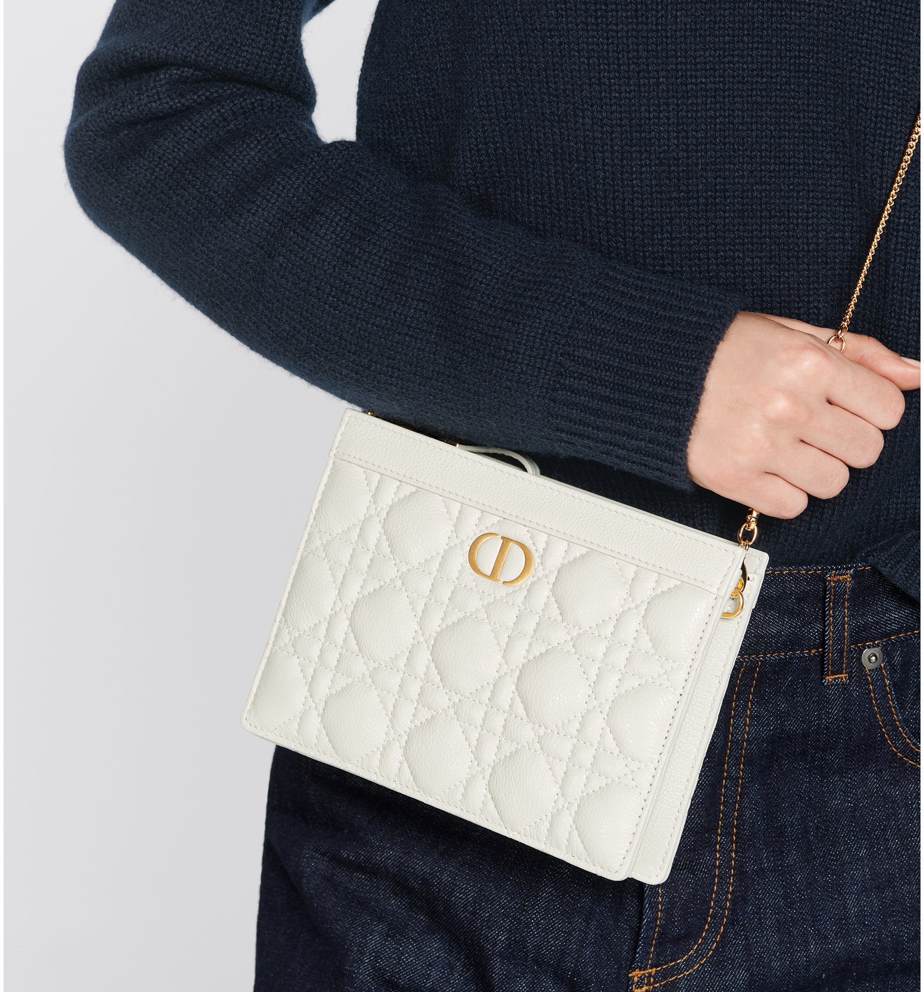 Dior Caro Every Dior Pouch Cloud Blue Supple Cannage