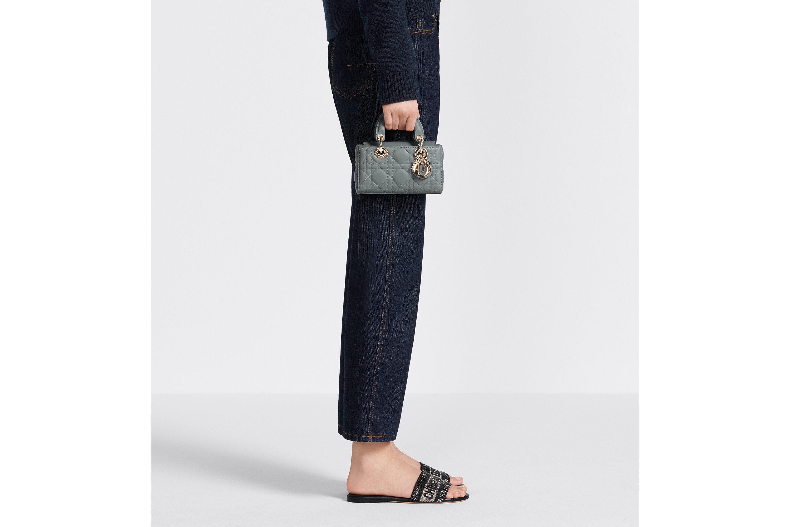 Look Lady D-Joy Micro Bag Cloud Blue Cannage Lambskin E11