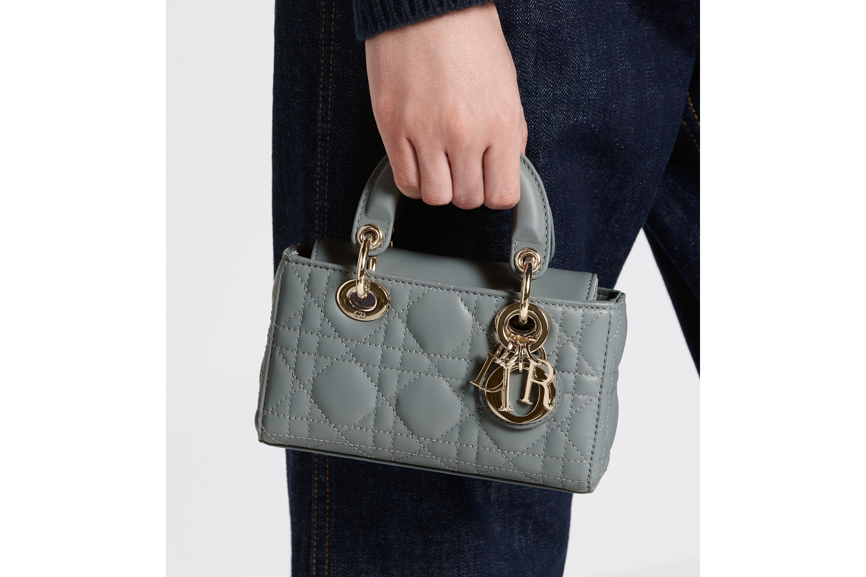 Look Lady D-Joy Micro Bag Cloud Blue Cannage Lambskin E14