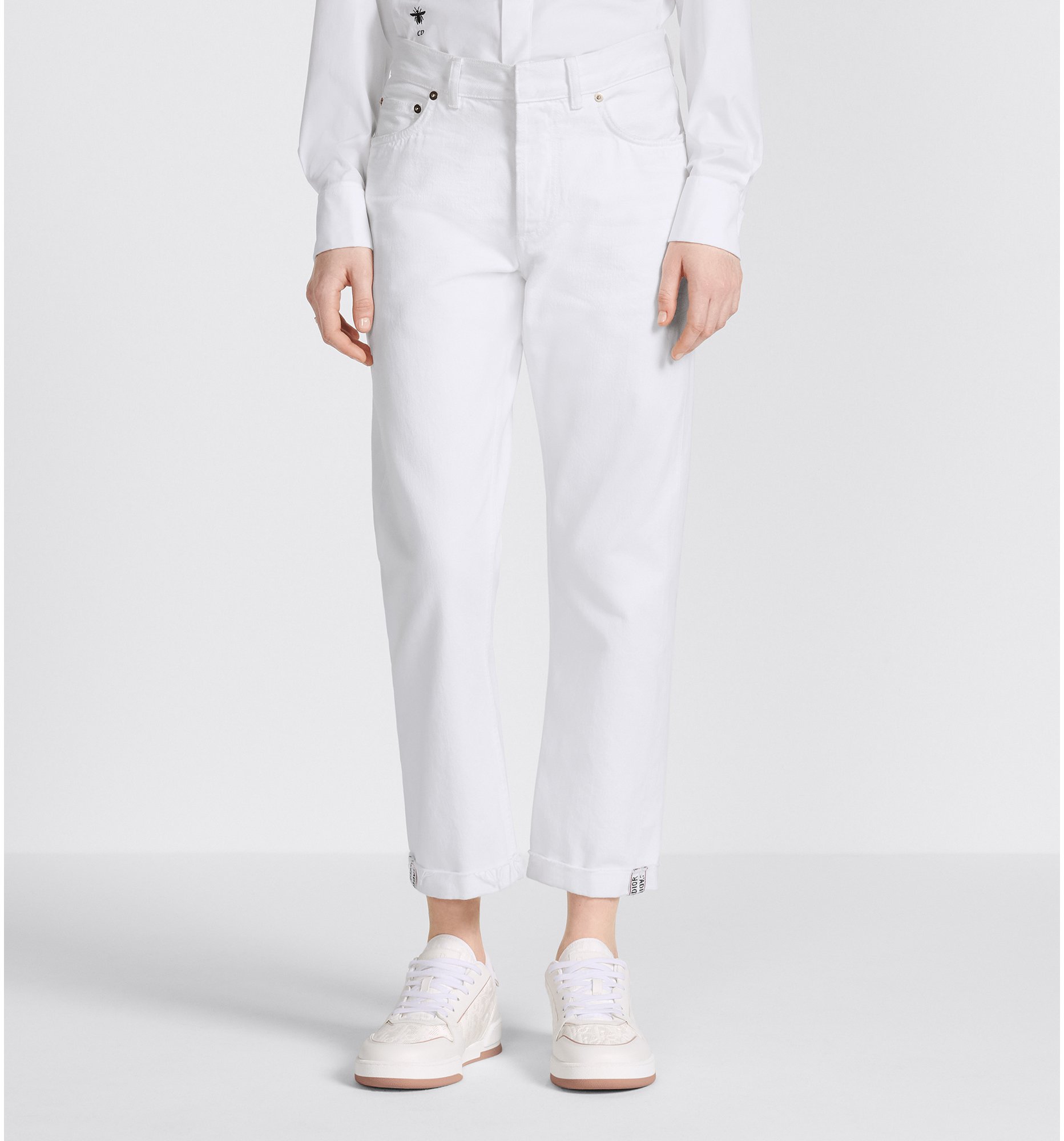 Jean blanc boyfriend shop