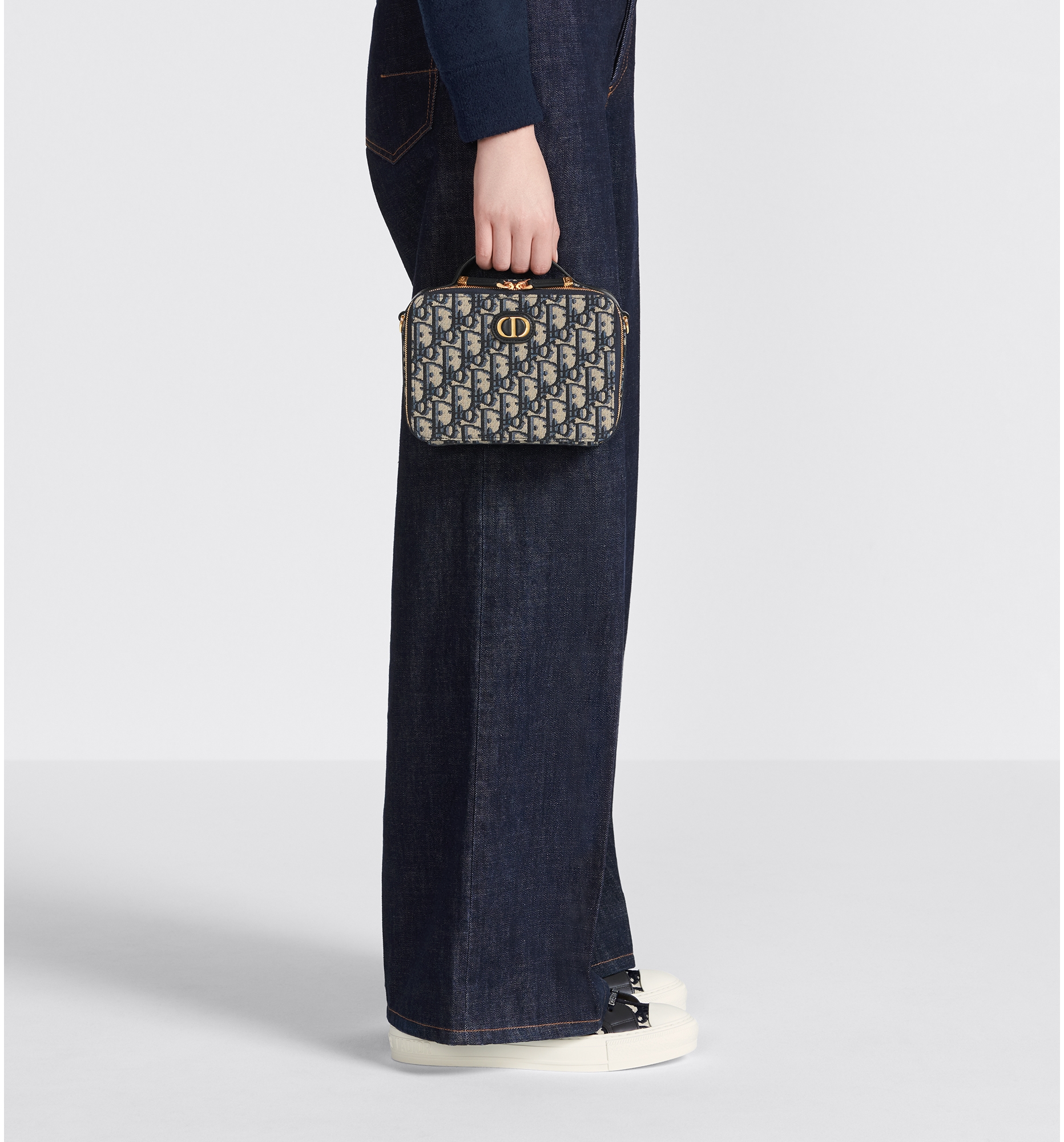 30 Montaigne Box Bag Blue Multicolor Dior Oblique Jacquard DIOR