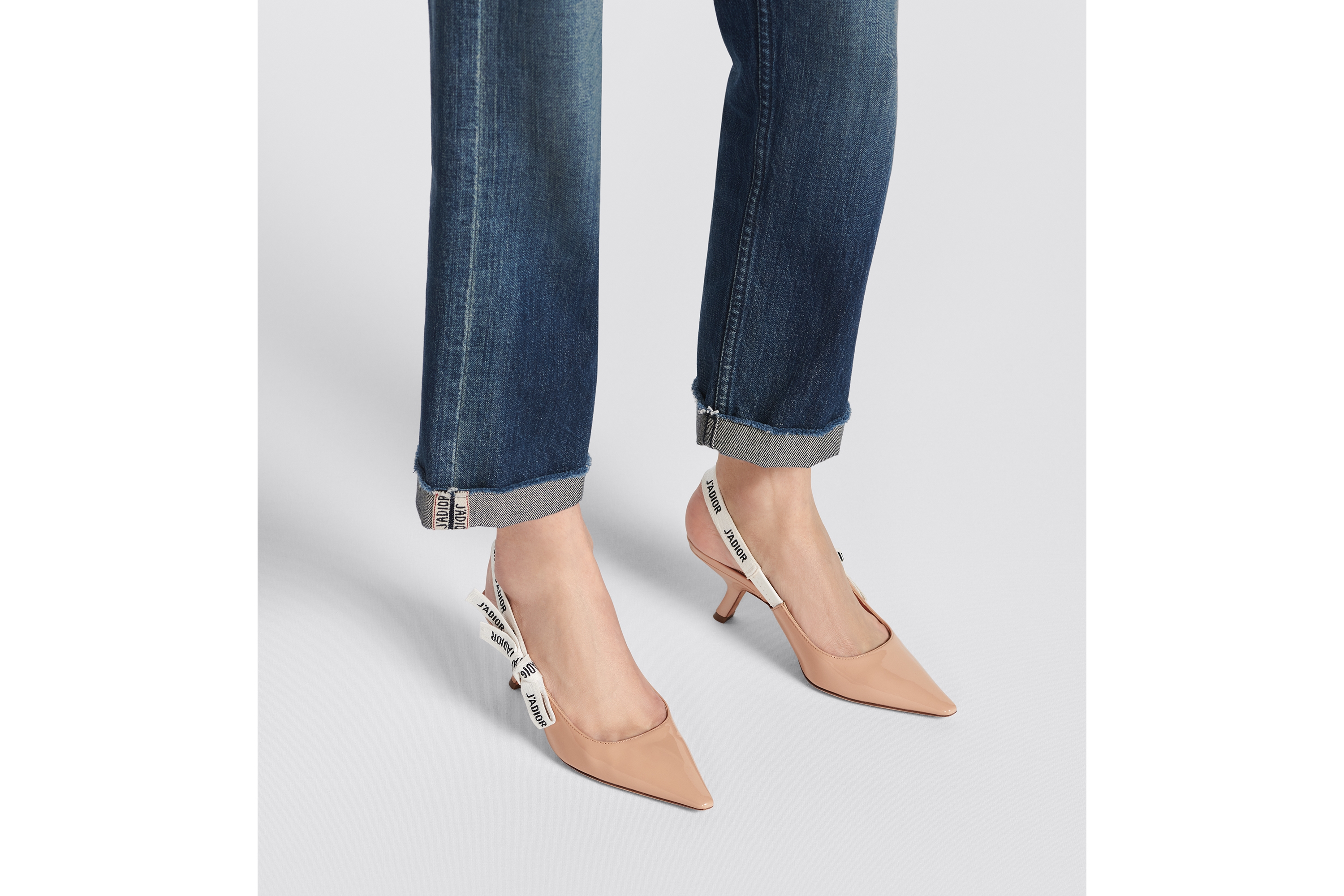 Look J'Adior Slingback Pump Nude Patent Calfskin E15