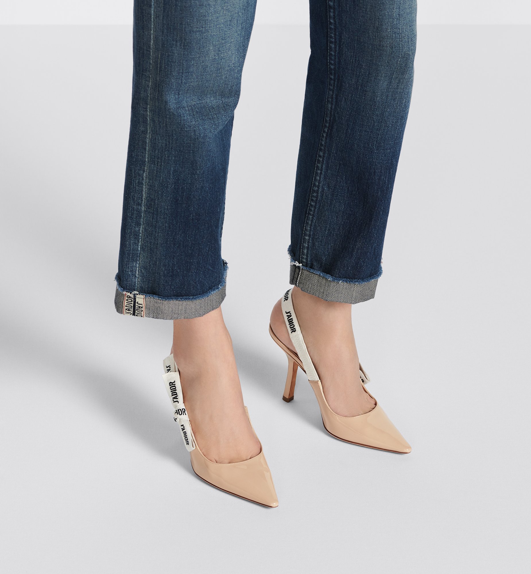 J'Adior Slingback Pump Nude Patent Calfskin | DIOR J'Adior Slingback Pump Nude Patent Calfskin | DIOR