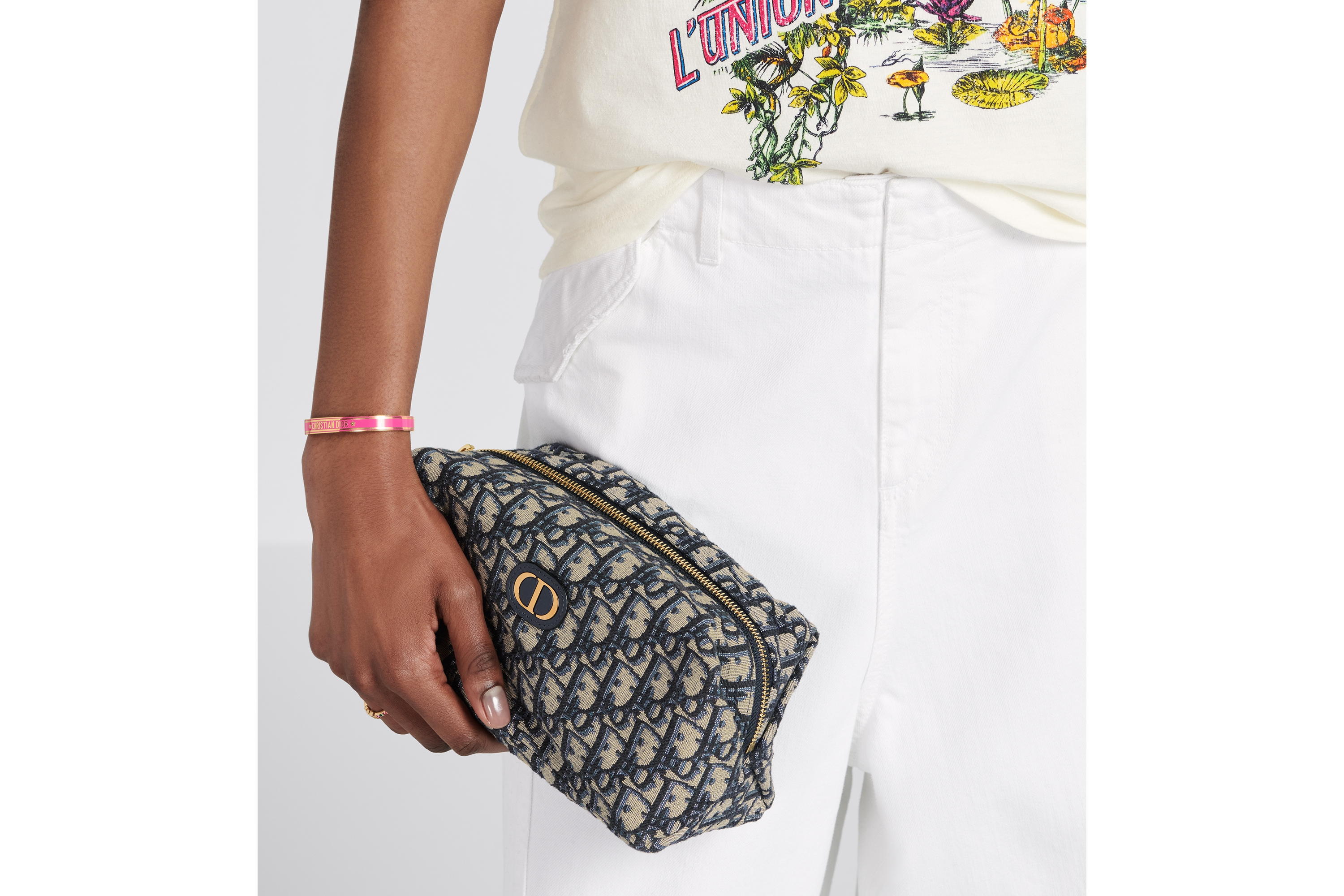 Look Pochette Vénus 30 Montaigne Toile jacquard Dior Oblique bleu E11