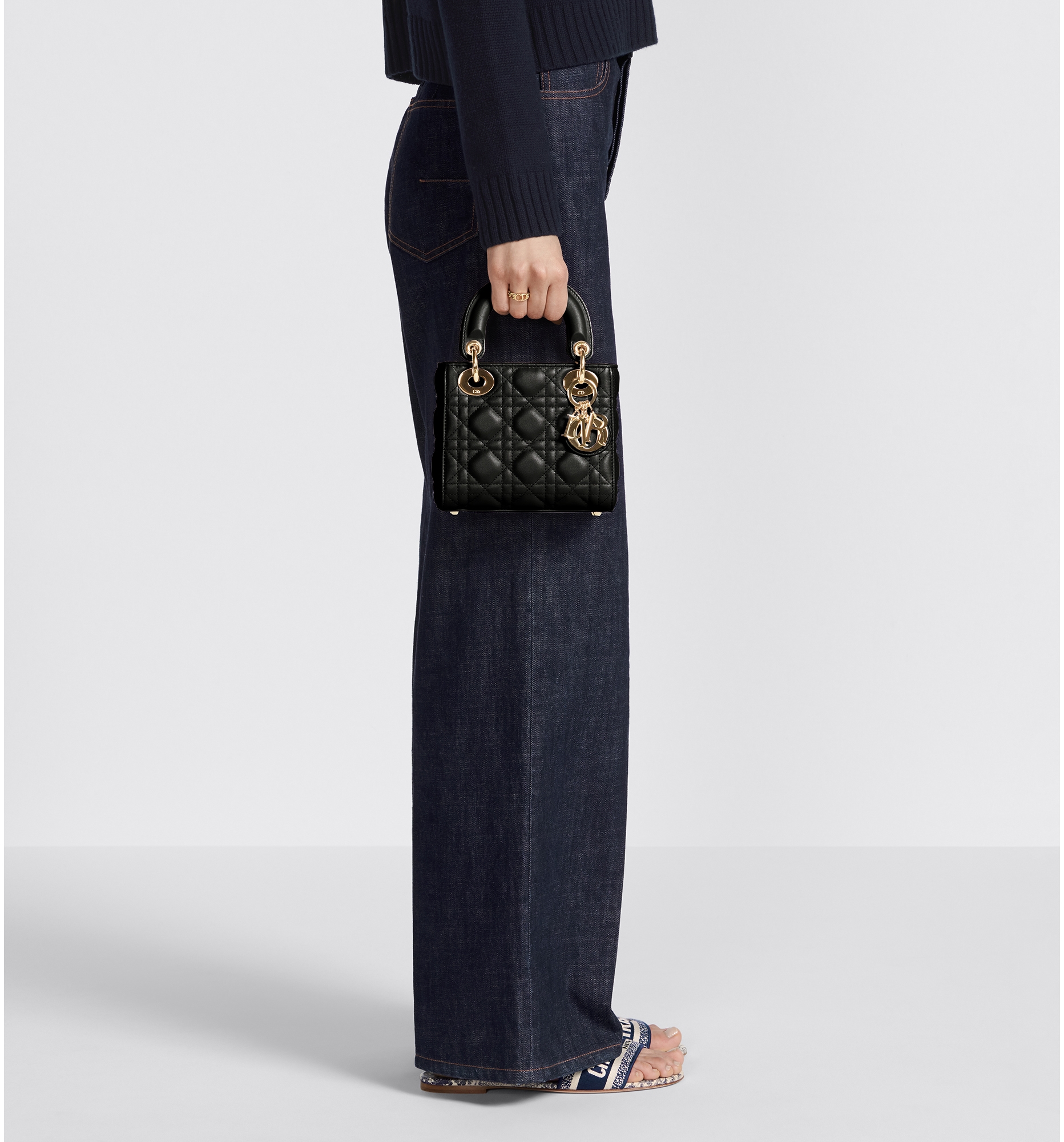 Mini Lady Dior Bag Black Cannage Lambskin DIOR