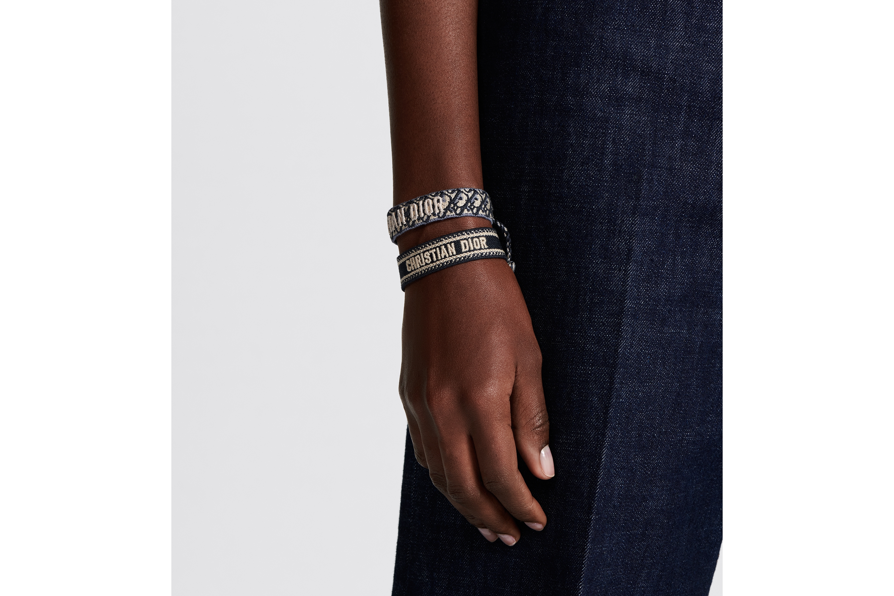 look_image_alt_prefix Christian Dior Armbandset Dior Oblique Baumwolle in Marineblau E10