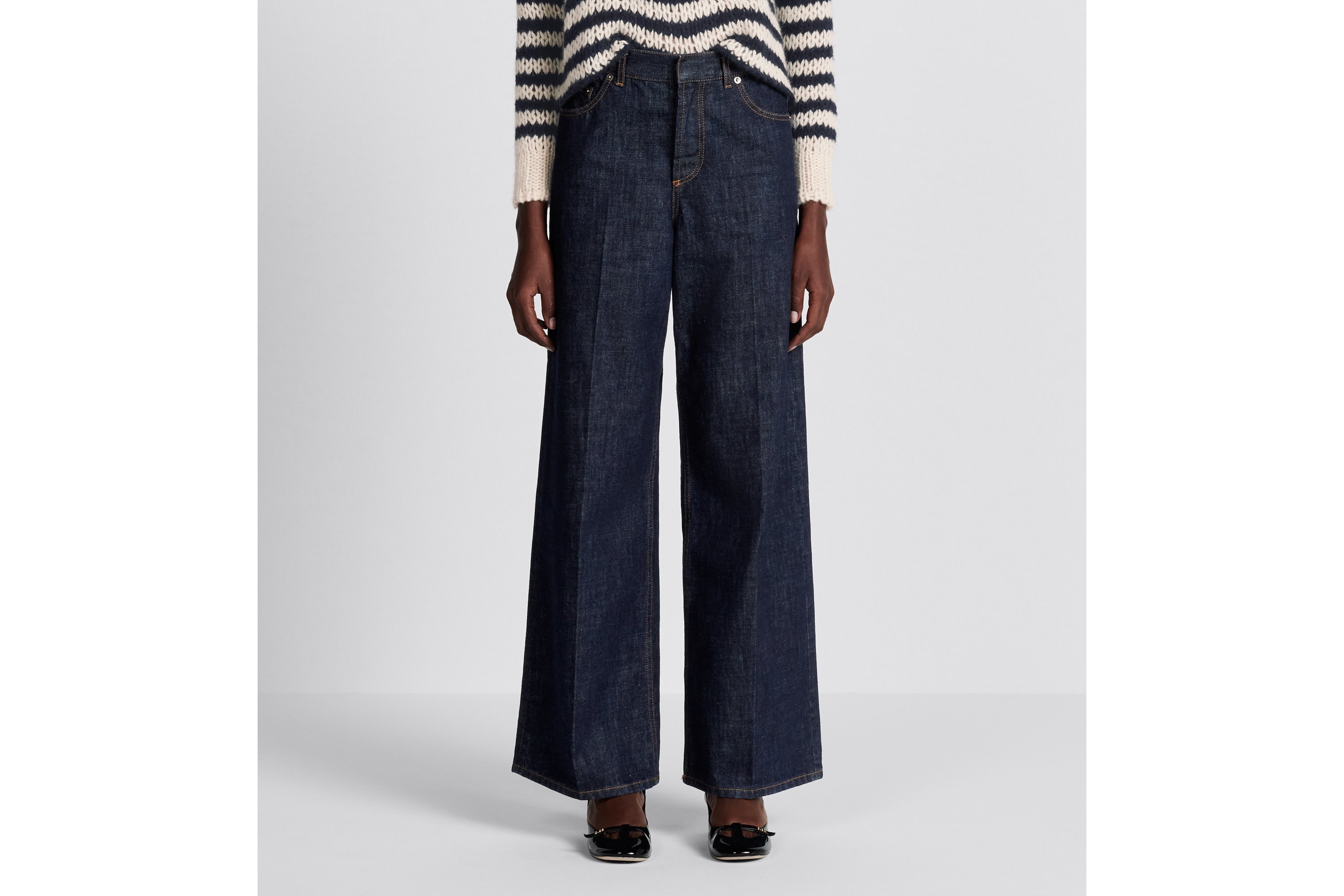 Look Dior 8 Flared Jeans, D05 Deep Blue Cotton Denim E14