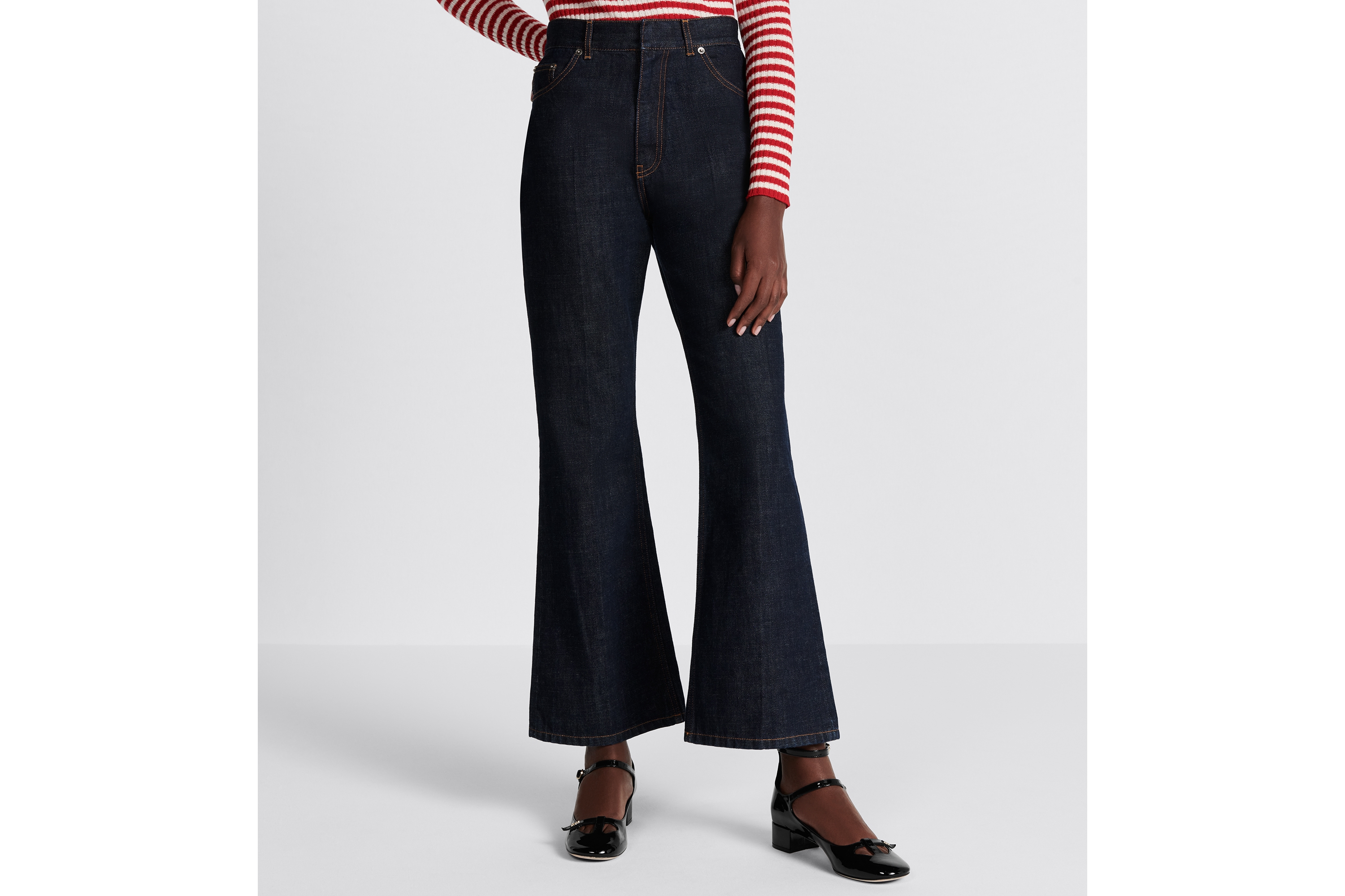 Vaqueros acampanados Dior 8, D08 Denim de algodón azul oscuro E14