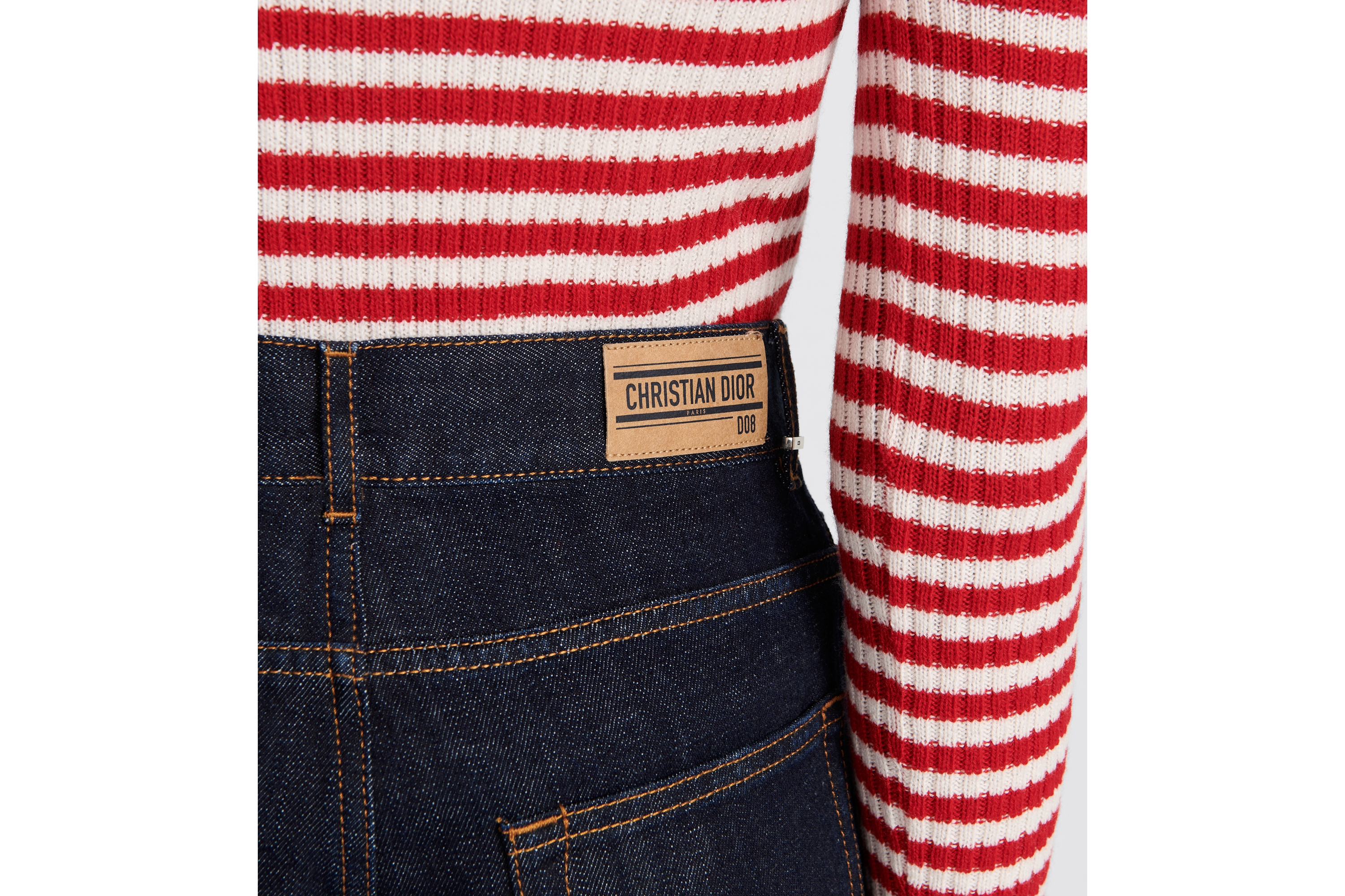 Vaqueros acampanados Dior 8, D08 Denim de algodón azul oscuro E17