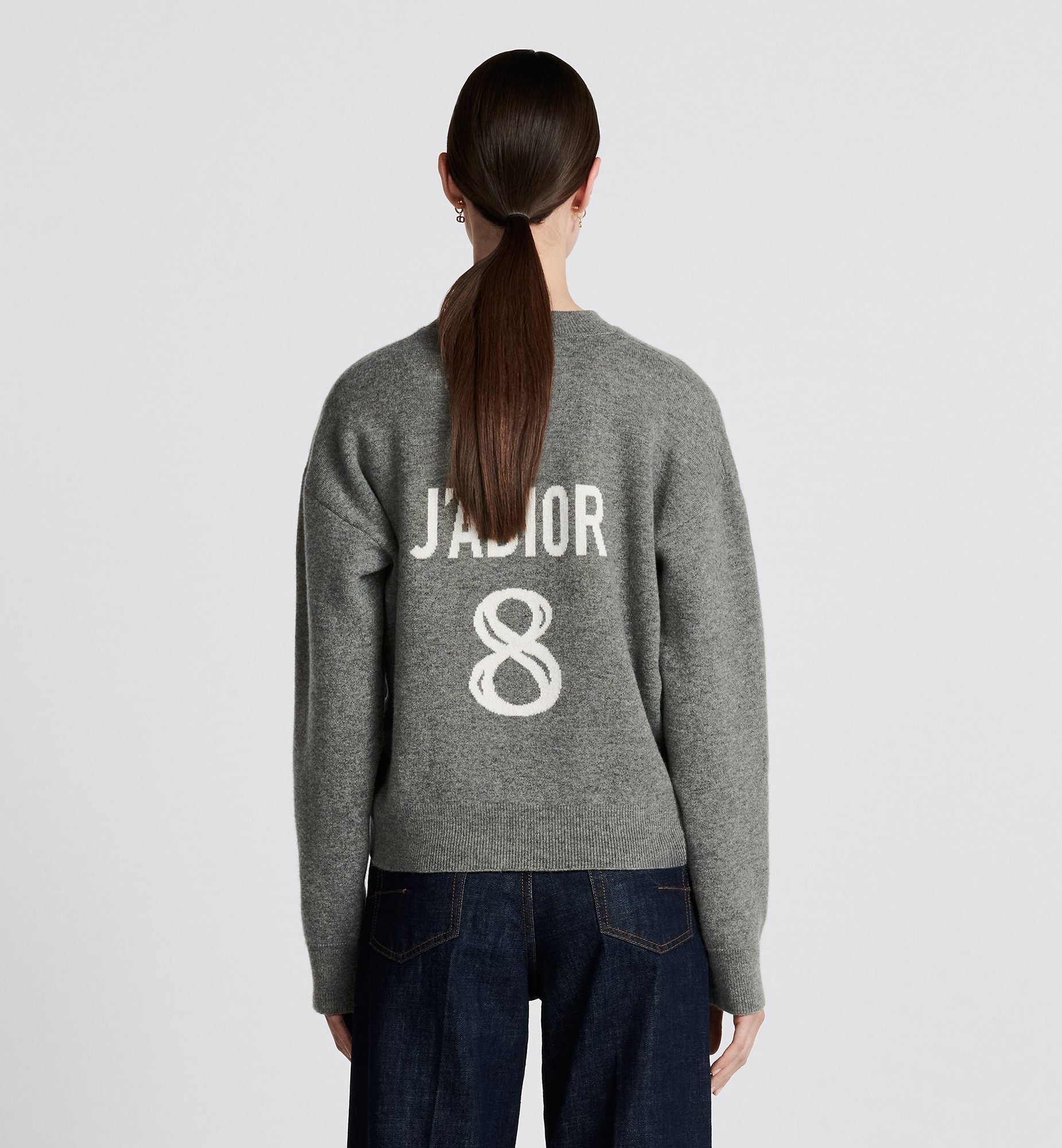 J'Adior 8' Boxy Sweater Gray Cashmere | DIOR J'Adior 8' Boxy Sweater Gray Cashmere | DIOR