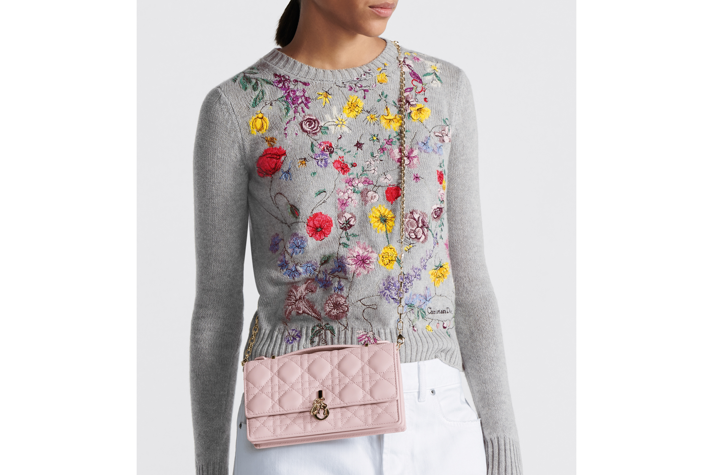 Look My Dior Mini Bag Powder Pink Cannage Lambskin E04