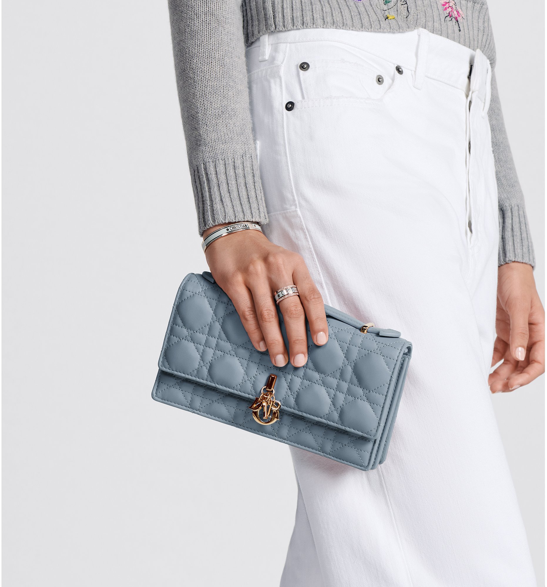 Dior silver mini bag top