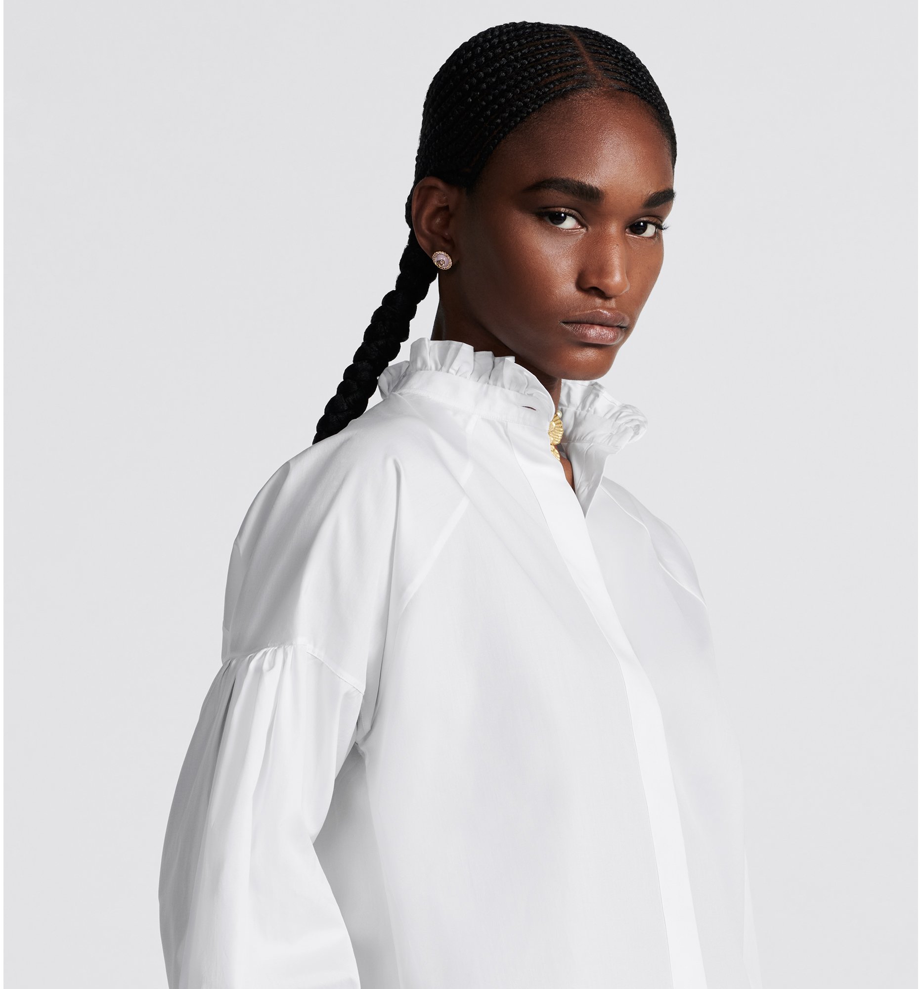 Mayoral Blusa Popeline Per Bambine - Cotone Comodo, Manica Lunga, Colore Ecr&ugrave;