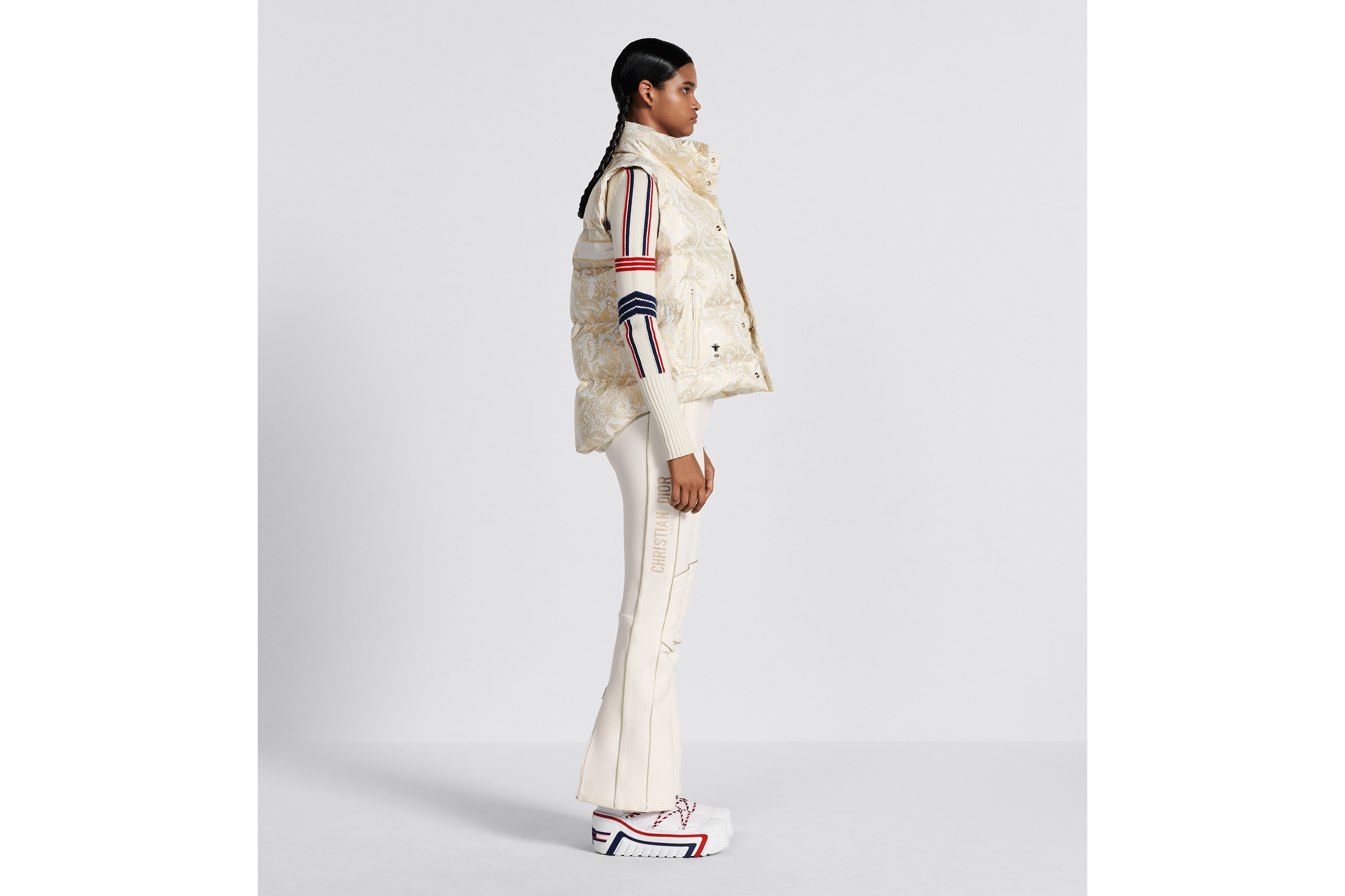 Look DiorAlps Flared Ski Pants White Technical Fabric E02