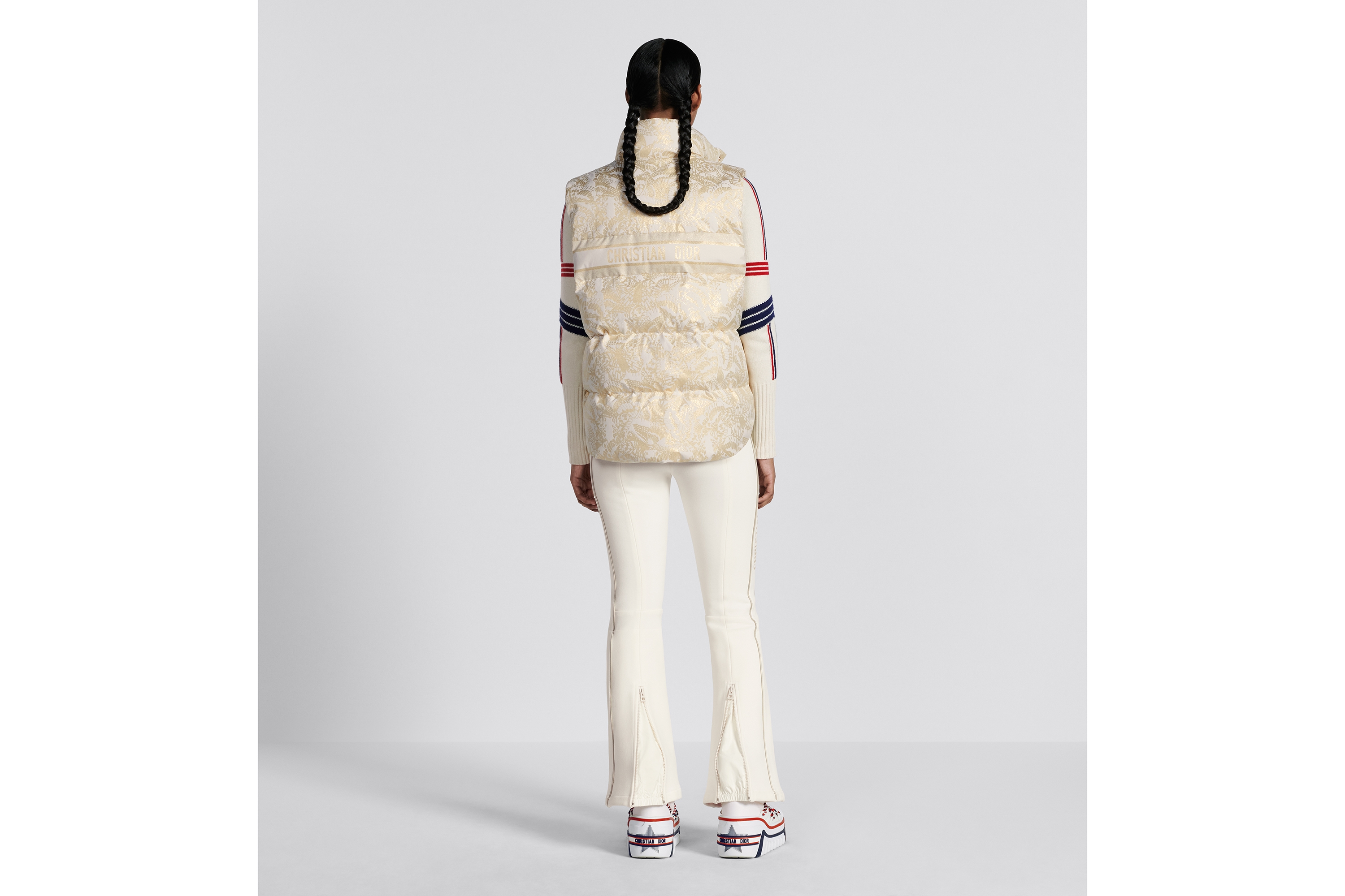 Look DiorAlps Flared Ski Pants White Technical Fabric E03