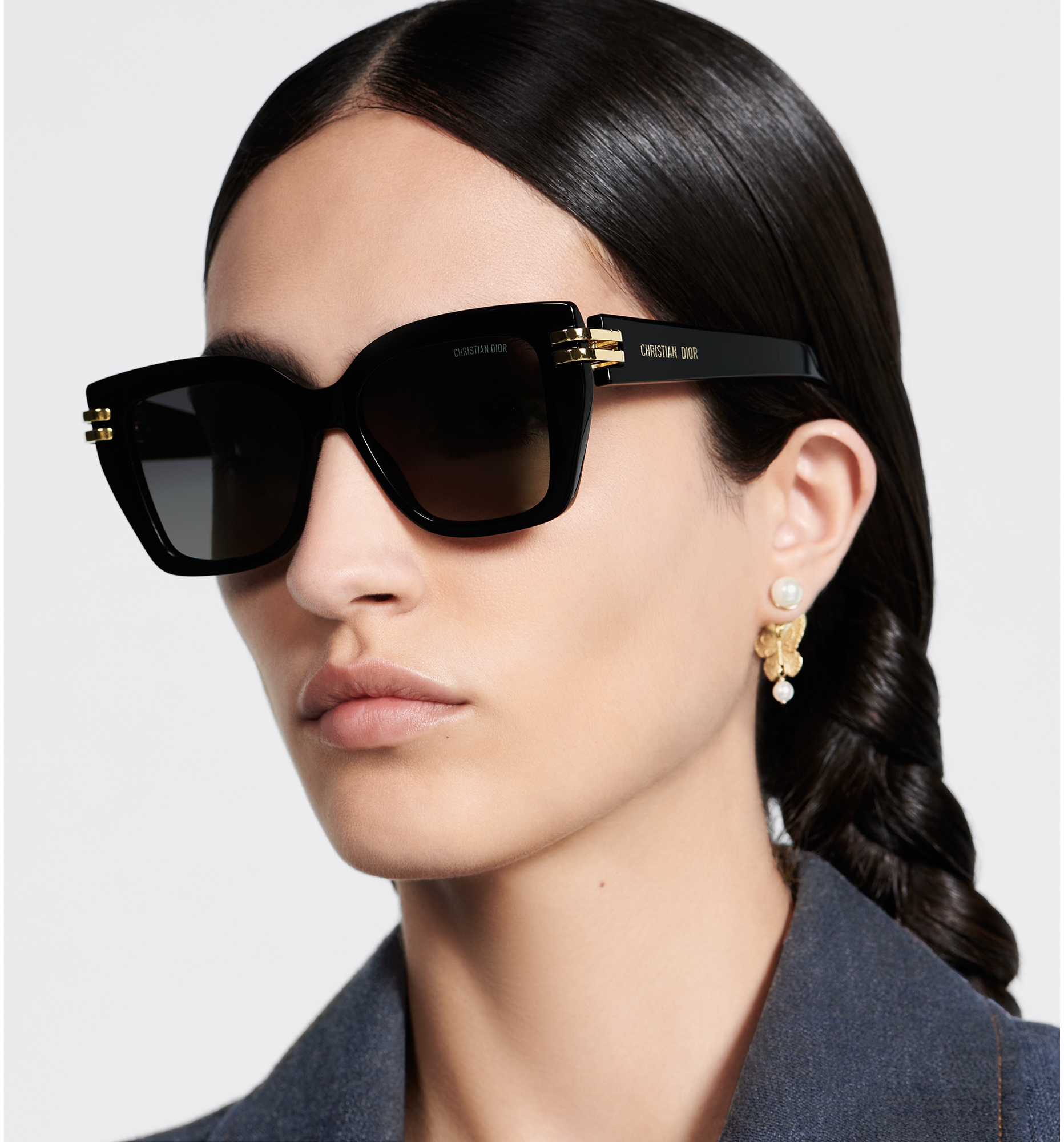 CDior S1I Lunettes de soleil carrees noires DIOR