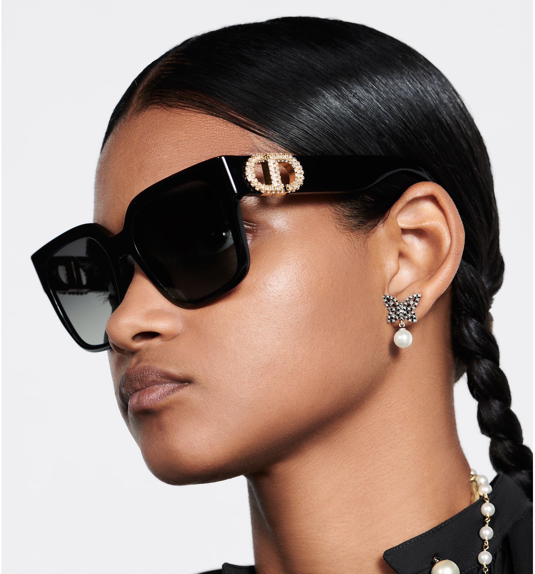 30Montaigne S11F Black Square Sunglasses DIOR